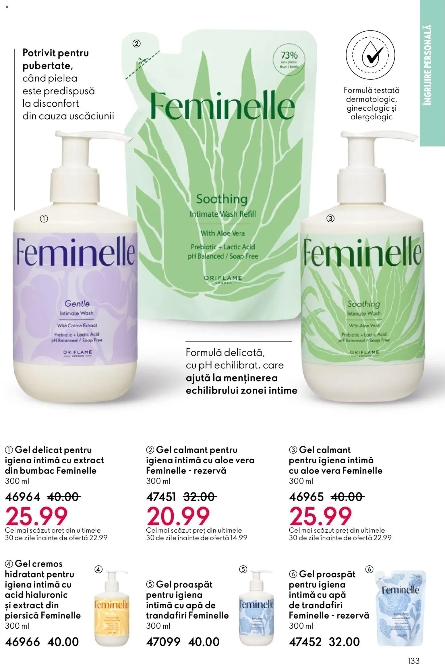 Noul catalog Oriflame – valabil de la 21.01.2026 | Pagină: 133 | Produse: Piersică, Aloe vera, Apă
