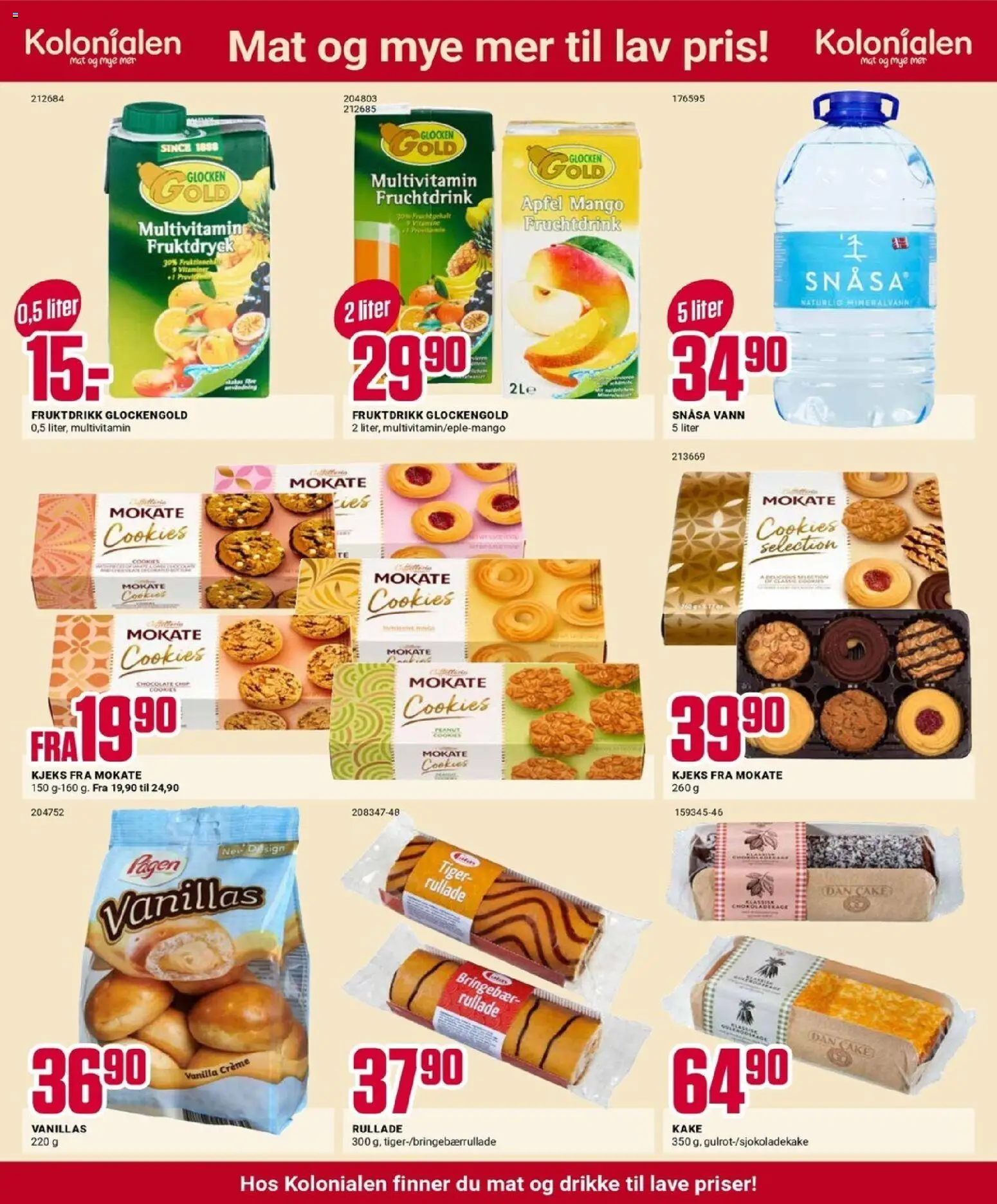 {H1} | Side: 10 | Produkter: Осушувач повітря, Kjeks, Kake, Mineralvann