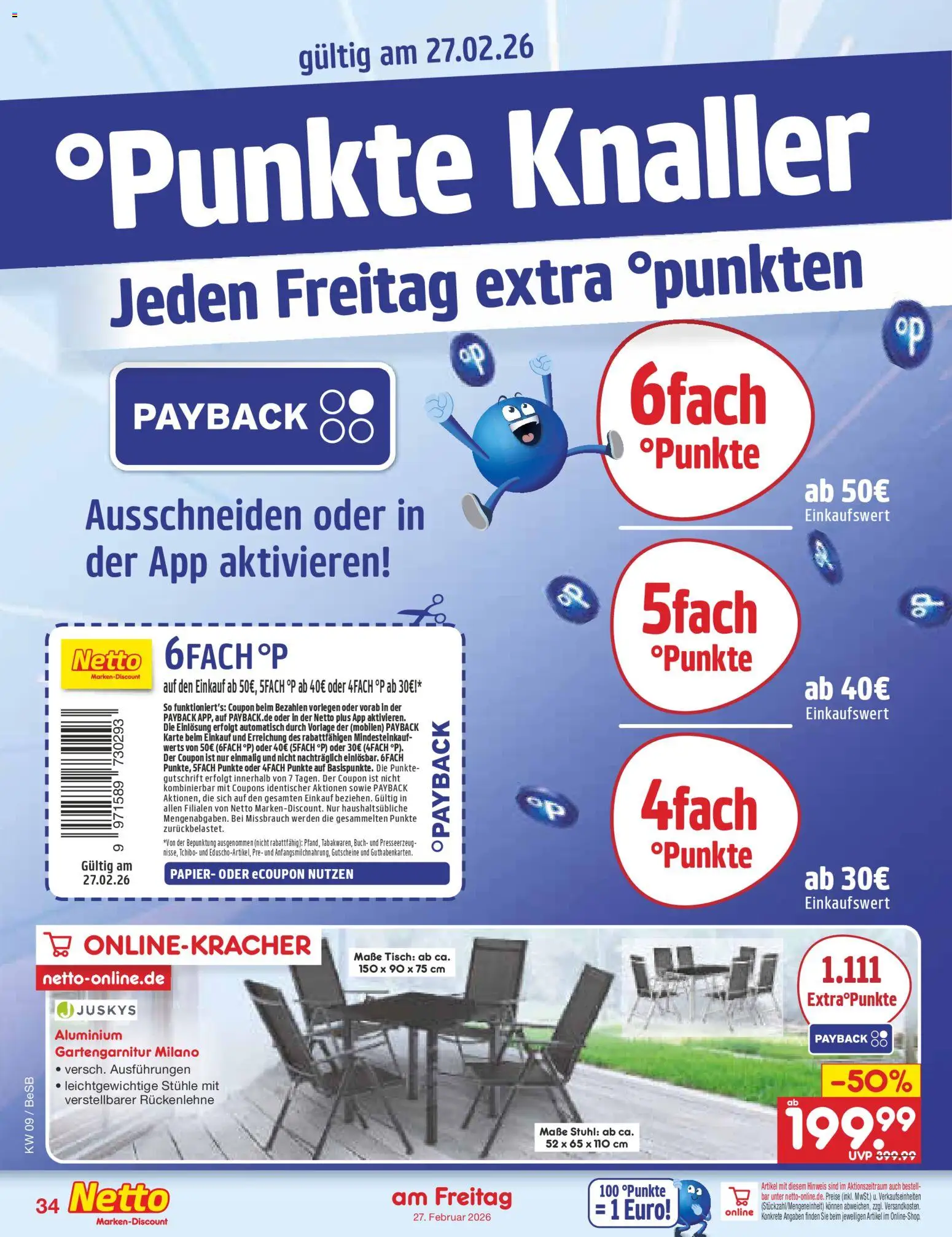 Netto Marken-Discount Prospekt 	 – gültig ab 23.02.2026 | Seite: 52 | Produkte: Tisch, Stuhl