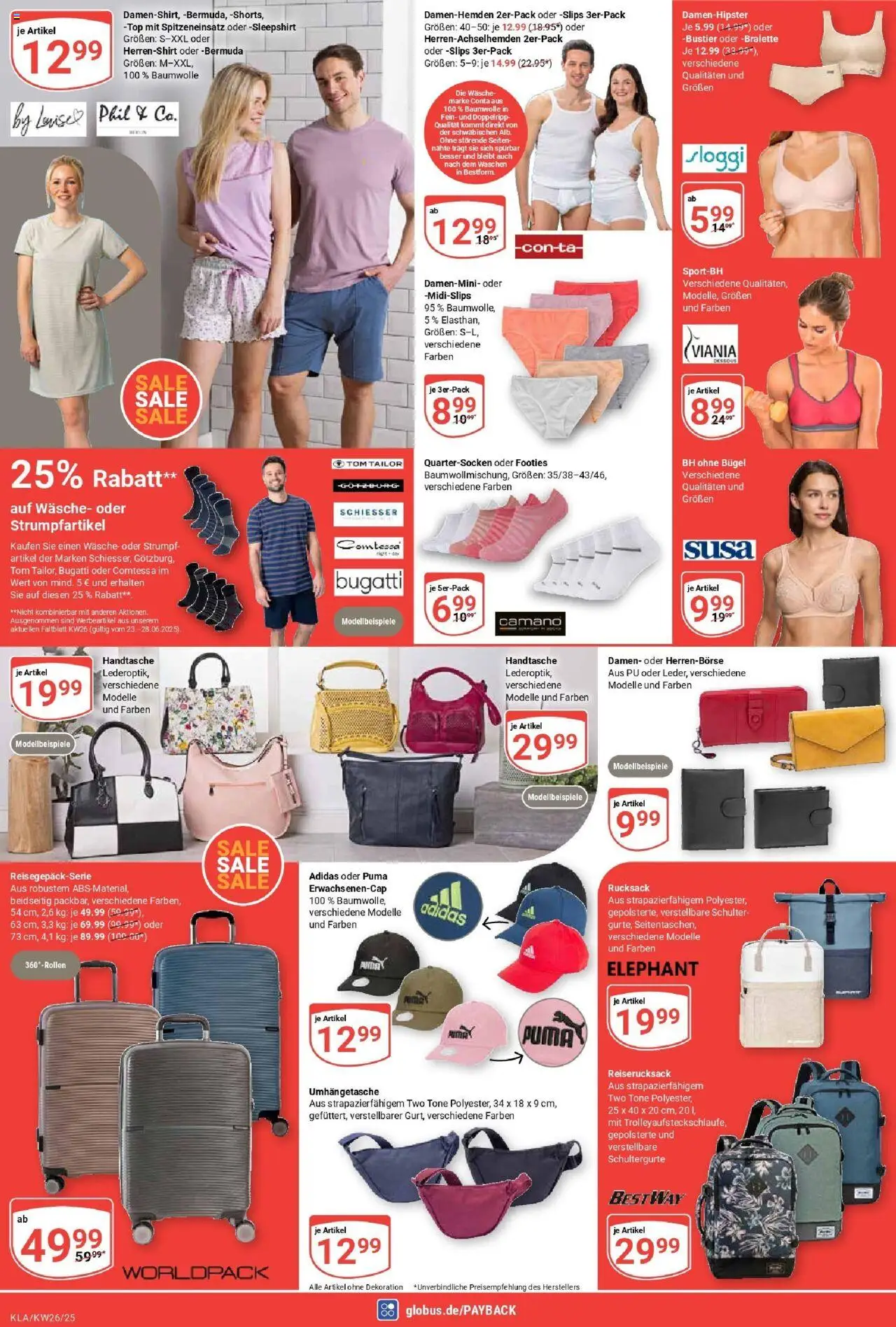 Globus prospekt Kaiserslautern	 - gültig ab dem 22.06.2025 | Seite: 22 | Produkte: Bermuda, BH, Handtasche, Rucksack