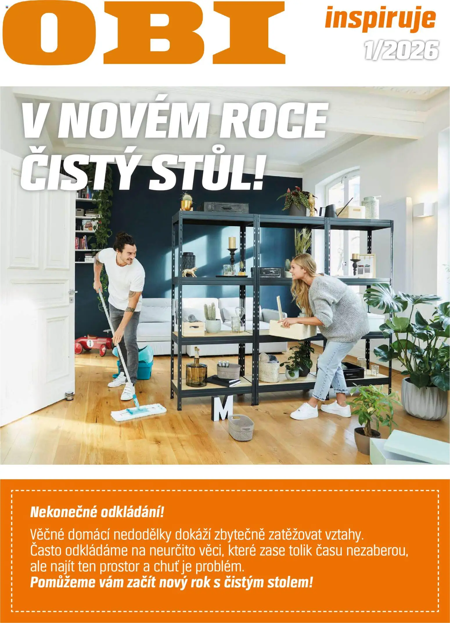 OBI leták - V novém roce čistý stůl! od 15.01.2026 | Strana: 1 | Produkty: Stůl