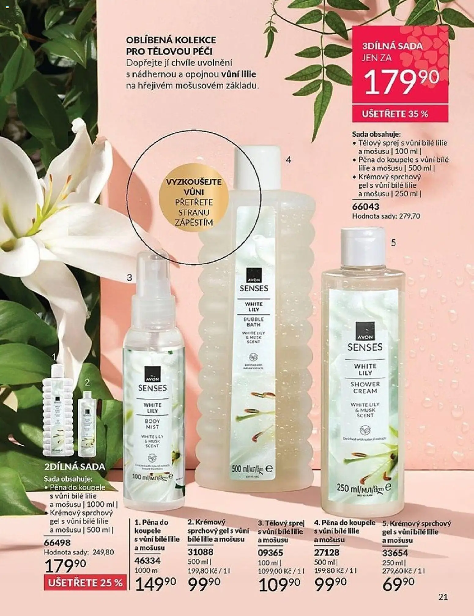Avon katalog 3/2026 od 01.03.2026 | Strana: 21 | Produkty: Sprchový gel, Pěna do koupele, Body