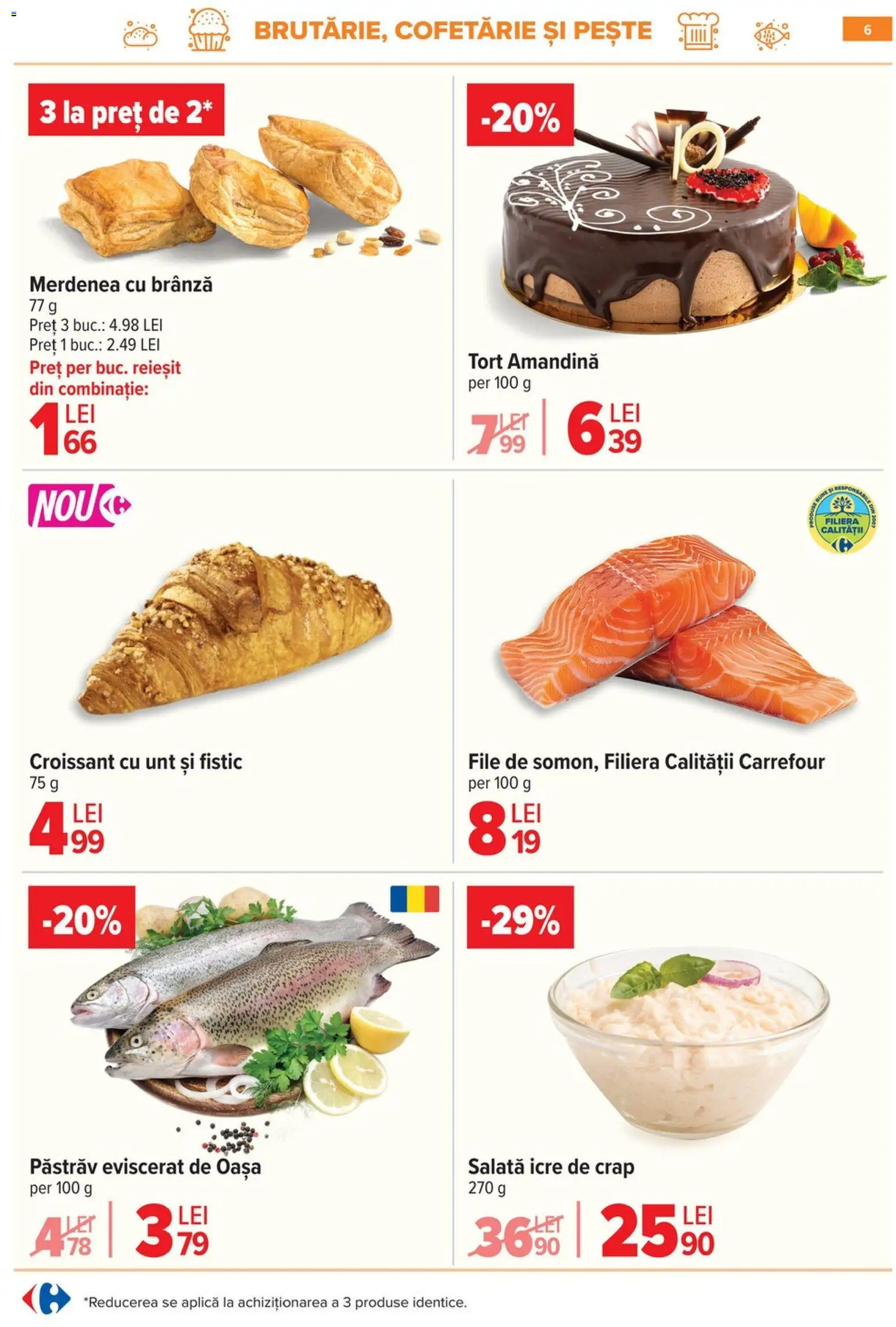Noul catalog Carrefour – valabil de la 21.01.2026 | Pagină: 6 | Produse: Amandină, Tort, Unt, Salată