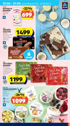Aldi akciós ujság - amely érvényes a következő dátumtól: 03.07.2025 | Oldal: 35 | Termékek: Raffaello, Vegán, Jégkrém