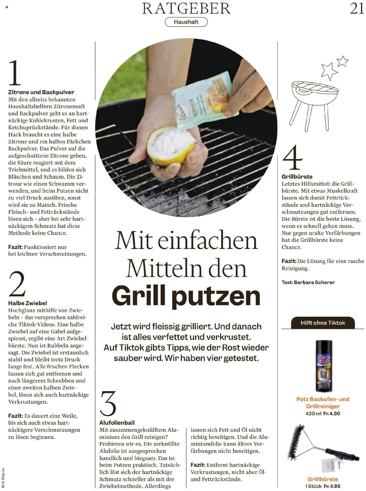 Migros Magazin ab 10.06.2025 | Seite: 21 | Produkte: Bilden, Pulver, Öl, Zitrone