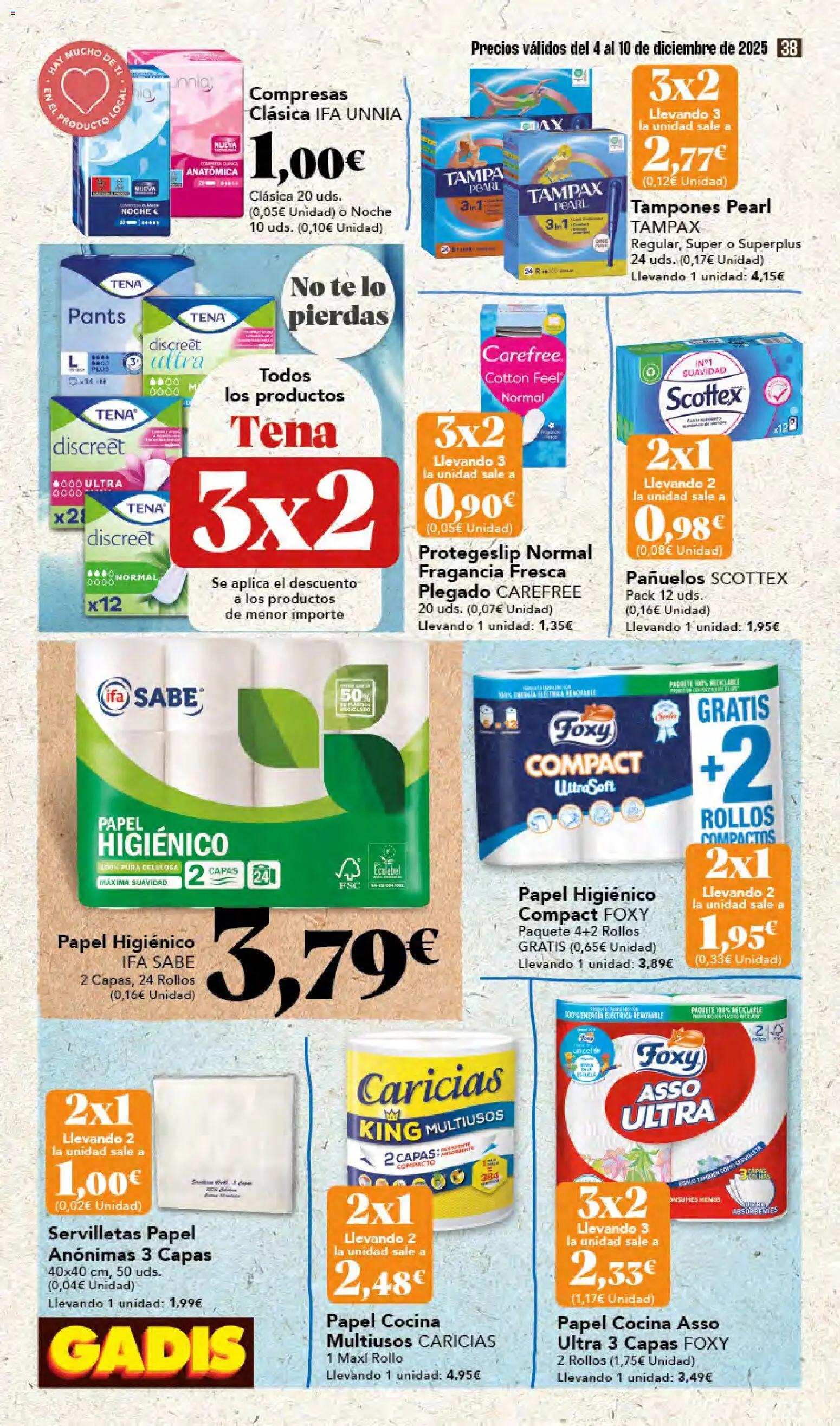 Gadis - folleto │ válido desde el 04.12.2025 | Página: 38 | Productos: Fragancia, Papel higienico, Té, Γλυφιτζούρι