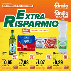 Anteprima del volantino Famila Extra Risparmio catalogo valido a partire dal 25.02.2026