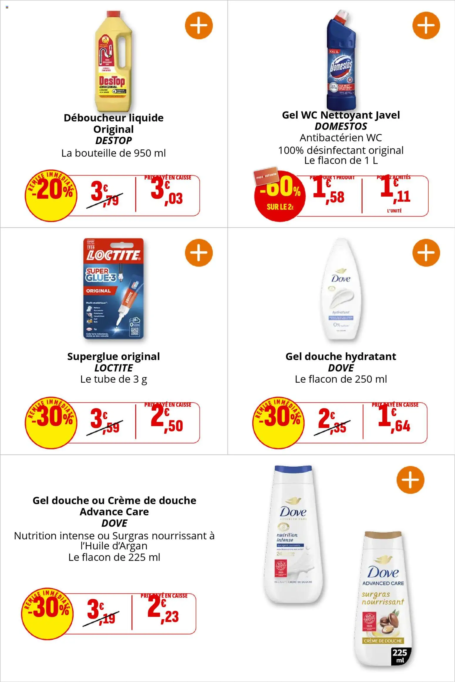 {H1} | Page: 40 | Produits: Domestos, Gel douche, Douche, Crème