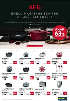 Metro - Élelmiszer és Szezonális katalógus 2026/02 - amely érvényes a következő dátumtól: 01.02.2026 | Oldal: 40 | Termékek: Vízforraló, Kenyérpirító, Serpenyő