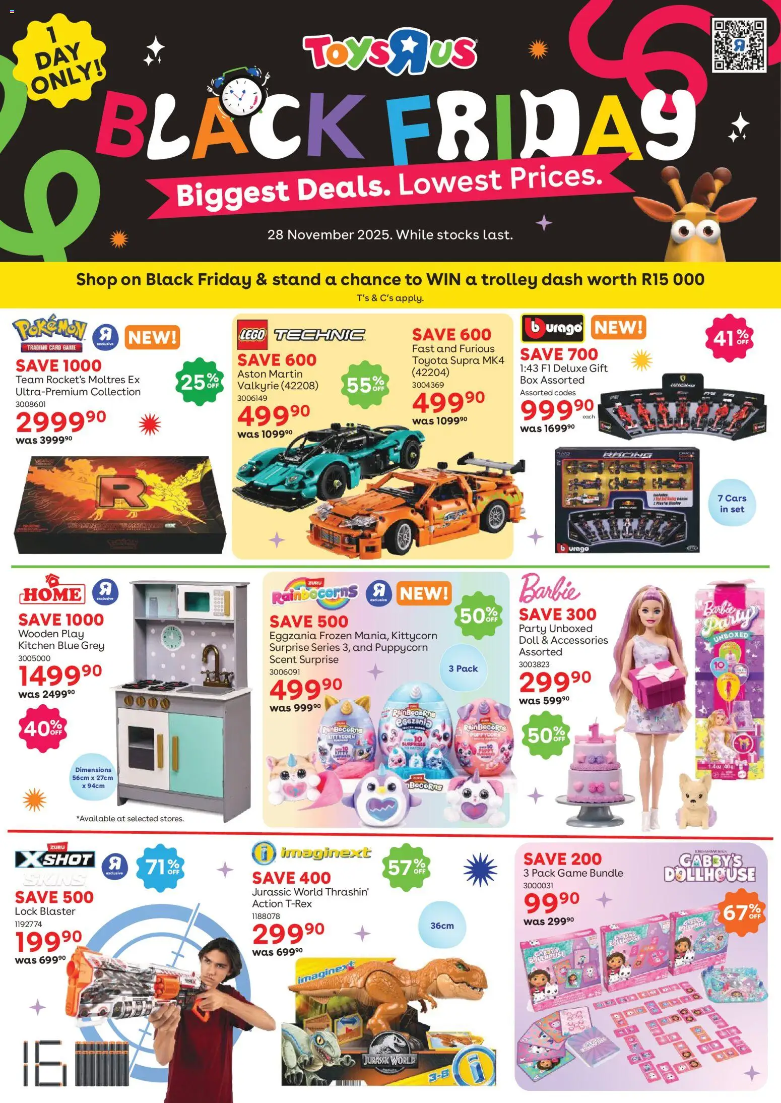 New Toys R Us catalogue – valid from 28.11.2025 | Page: 1 | Products: Lock, Toys, Box, Agua mineral