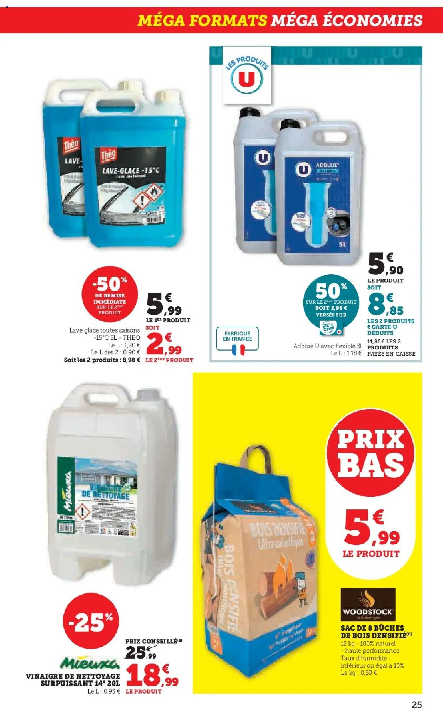 {H1} | Page: 25 | Produits: Sac, AdBlue, Vinaigre