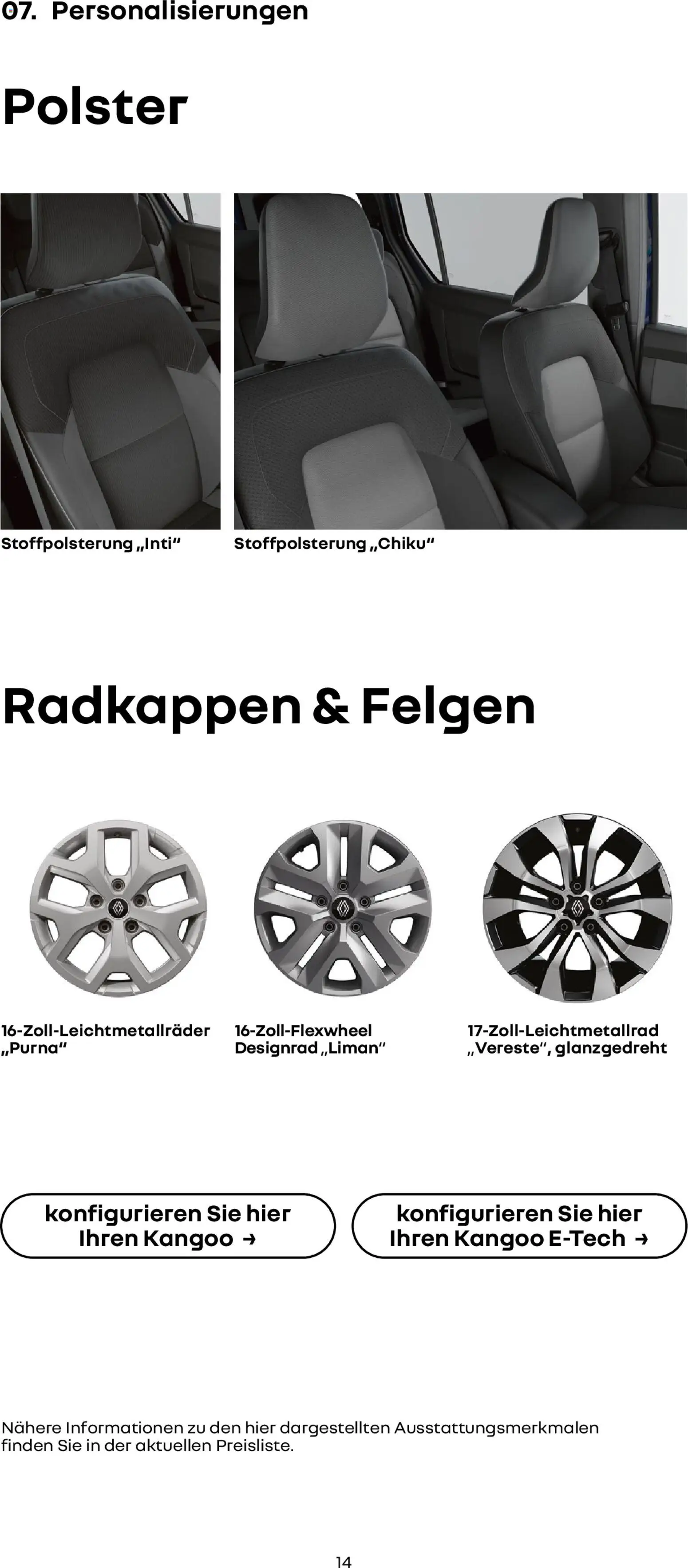 Renault Kangoo – gültig ab 14.01.2026 | Seite: 14