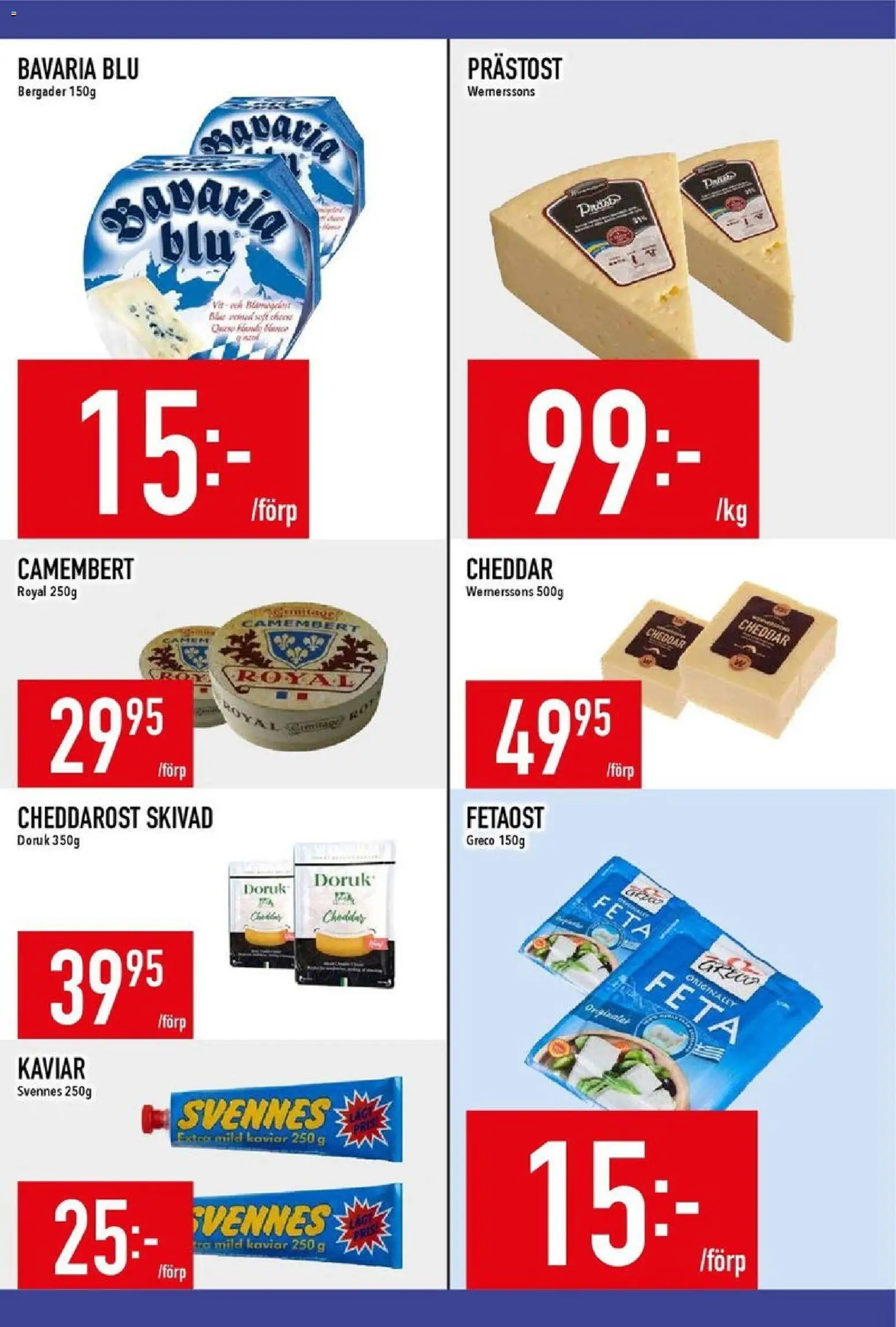 Matdax reklamblad aktuell från 22.12.2025 | Sida: 14 | Produkter: Cheddar, Fetaost, Camembert