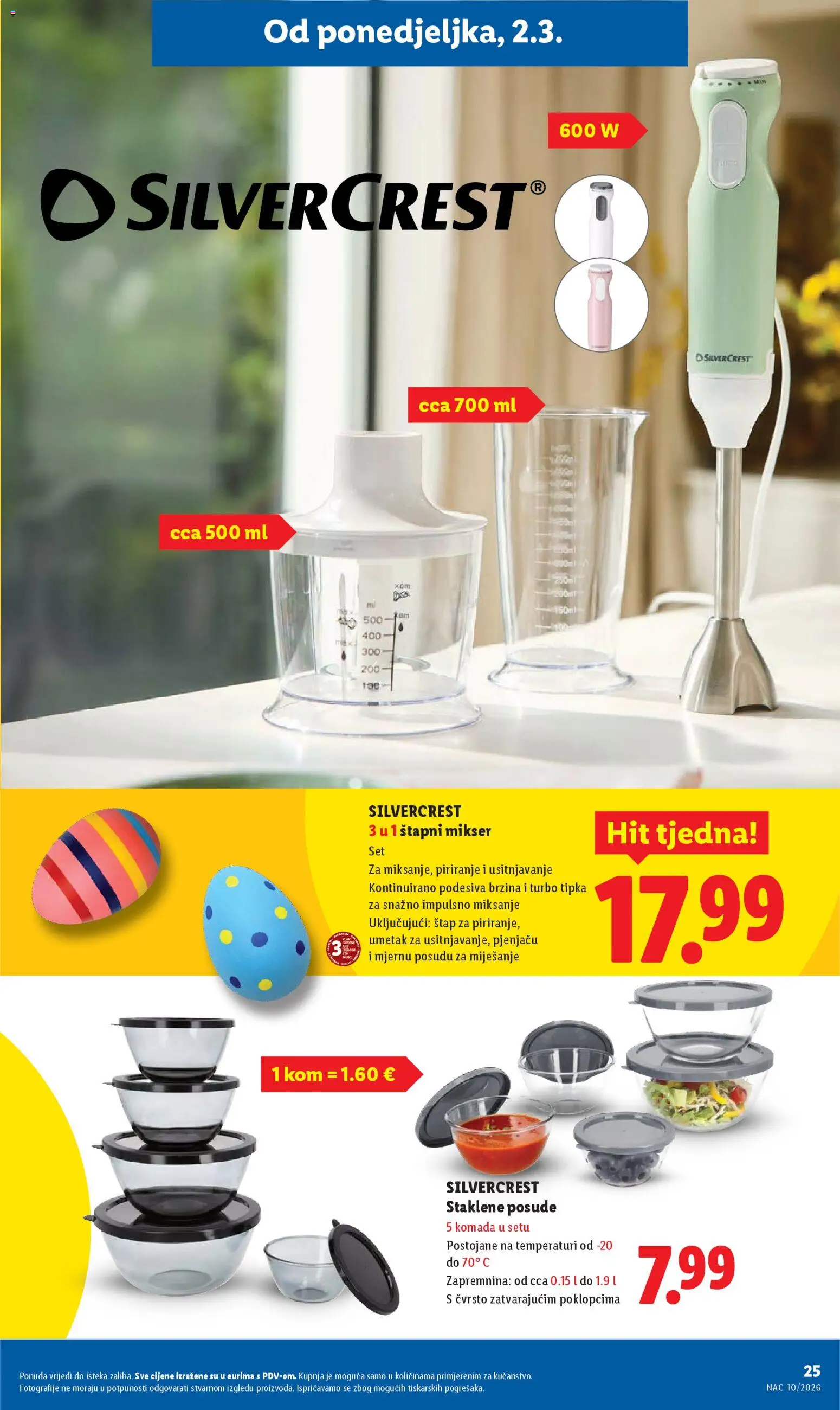 Lidl katalog | vrijedi od 02.03.2026 | Stranica: 25 | Proizvodi: Mikser, Štapni mikser, Blender