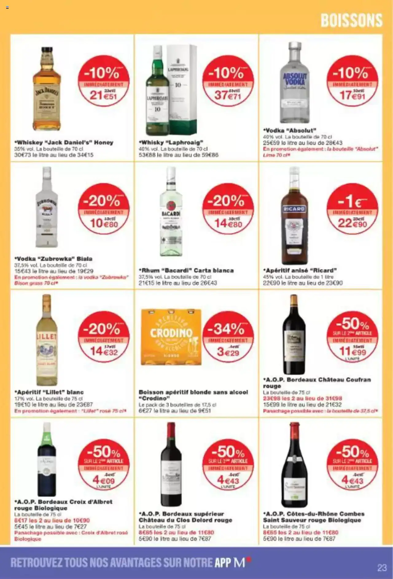  | Page: 23 | Produits: Whisky, Alcool, Ricard, Rhum