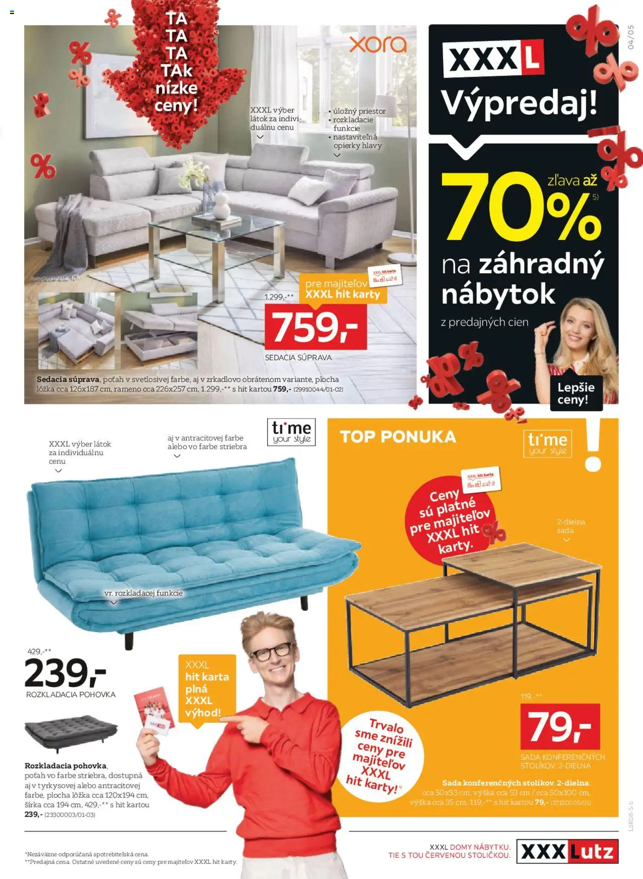 XXXLutz zľava 30 % takmer na všetko │ platný od 18.08.2025 | Strana: 5 | Produkty: Nábytok, Sedacia súprava, Rozkladacia pohovka, Pohovka