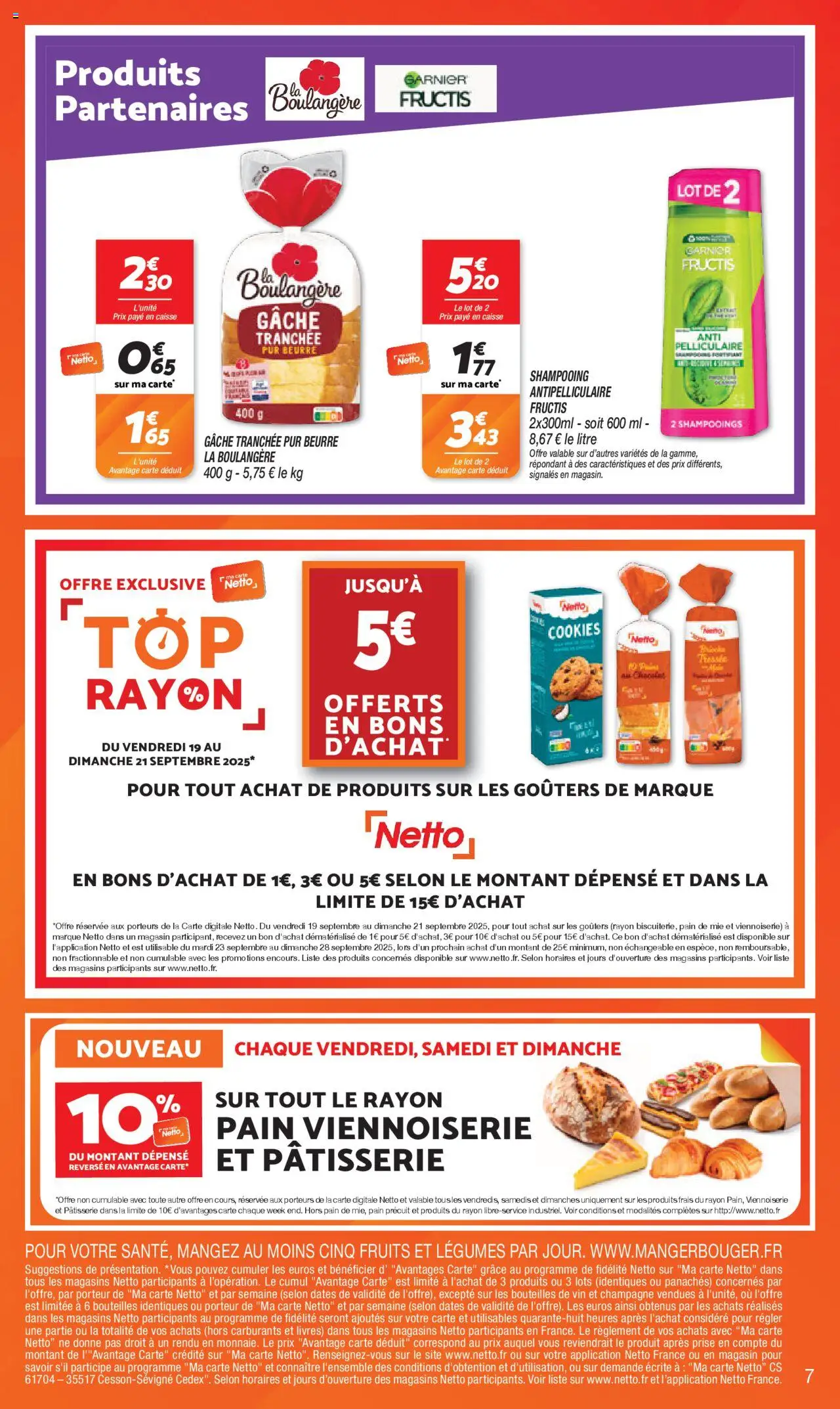  | Page: 7 | Produits: Shampooing, Cookies, Prise, Vin