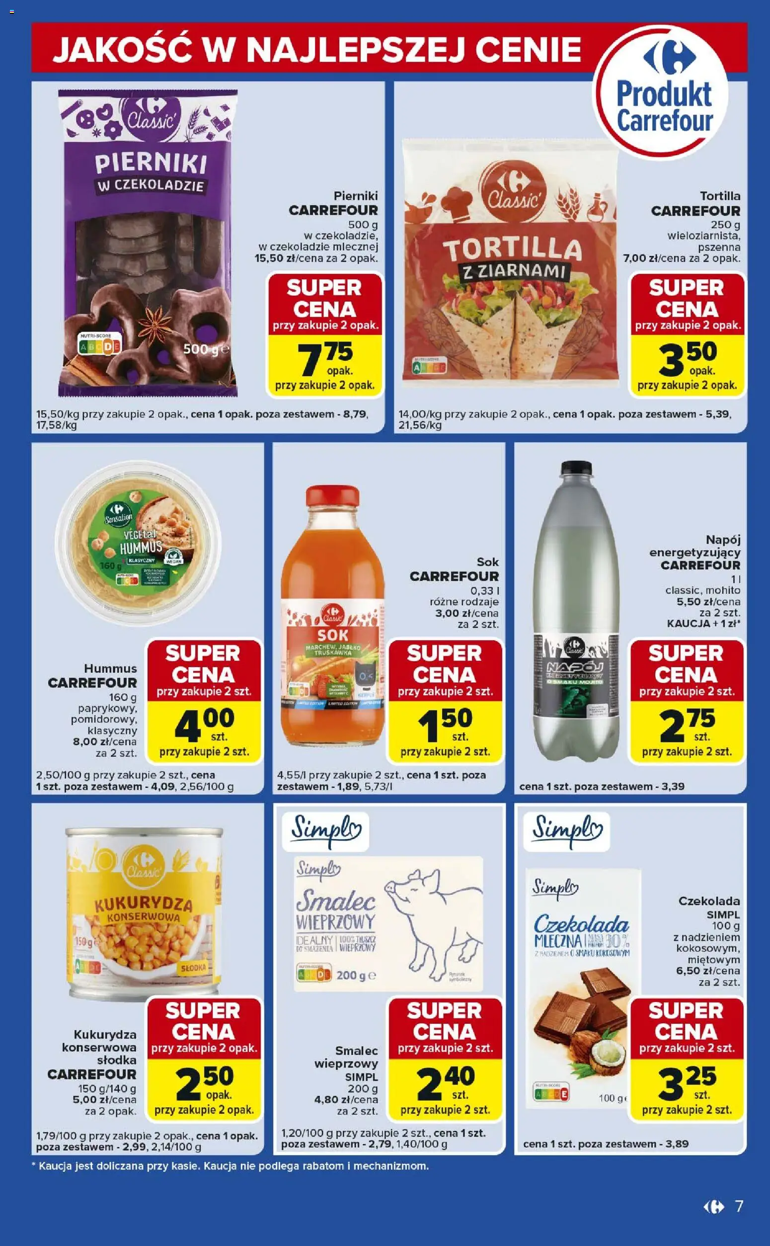 Carrefour gazetka - Express od 24.03.2026 | Strona: 7 | Produkty: Kukurydza, Tortilla, Pierniki w czekoladzie, Hummus