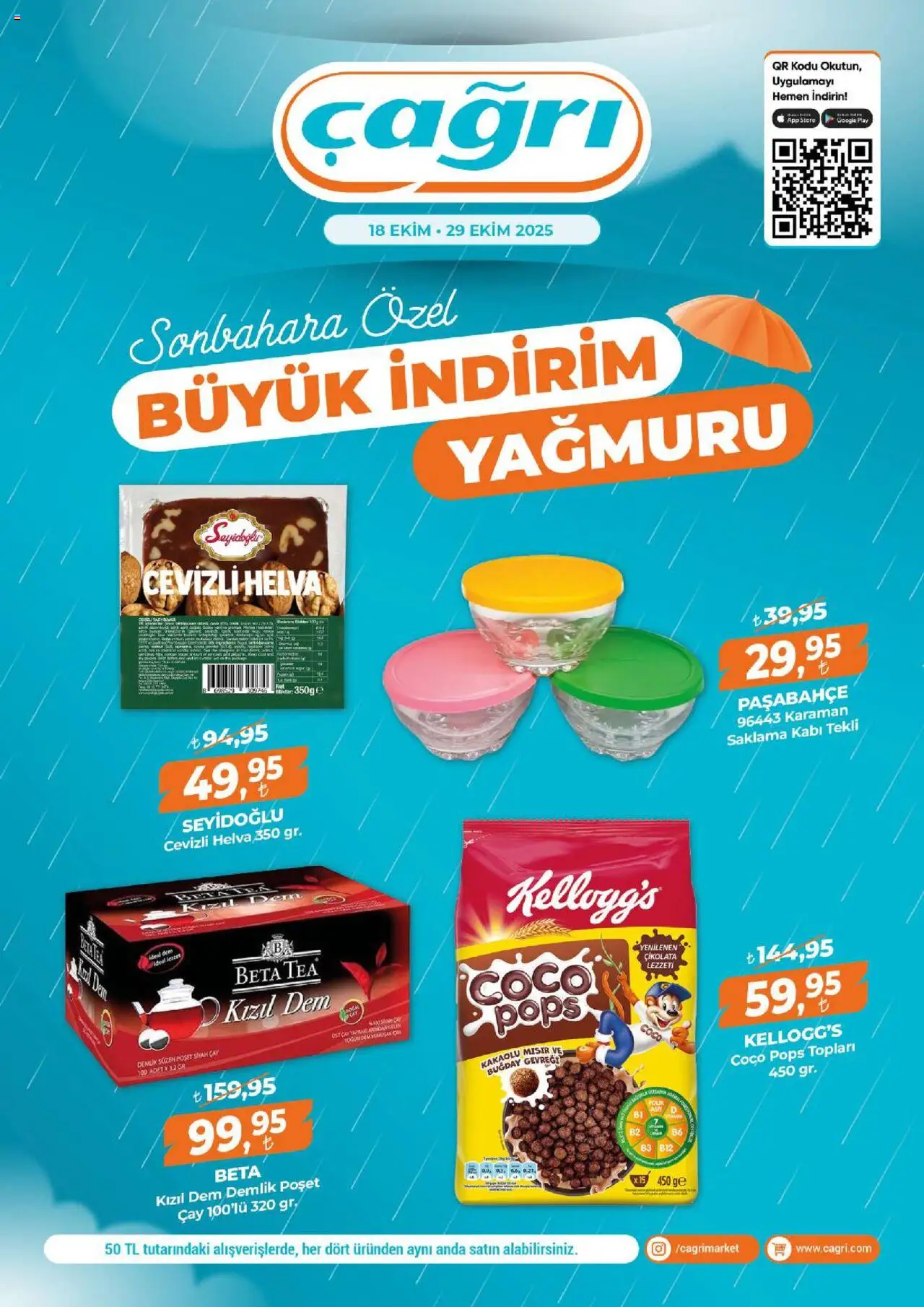 Çağrı Market Katalog - 18.10.2025 tarihinden itibaren geçerlidir | Sayfa: 1 | Ürünler: Çikolata, Çay, Mısır, Demlik