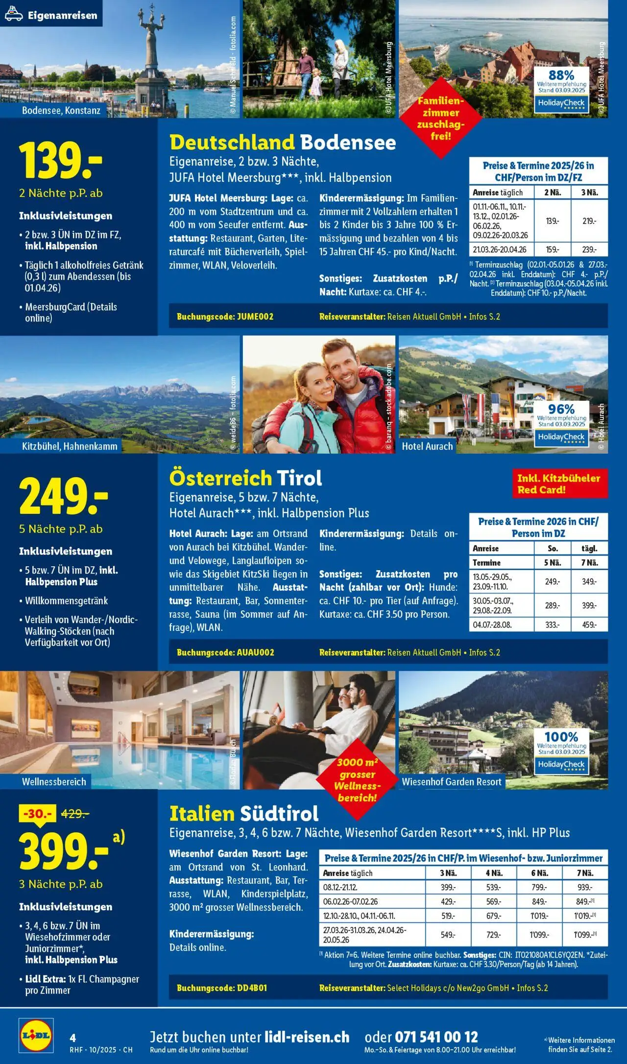 Lidl Aktionen Reisen Oktober – gültig ab 27.09.2025 | Seite: 4 | Produkte: Uhr, Spiel, HP
