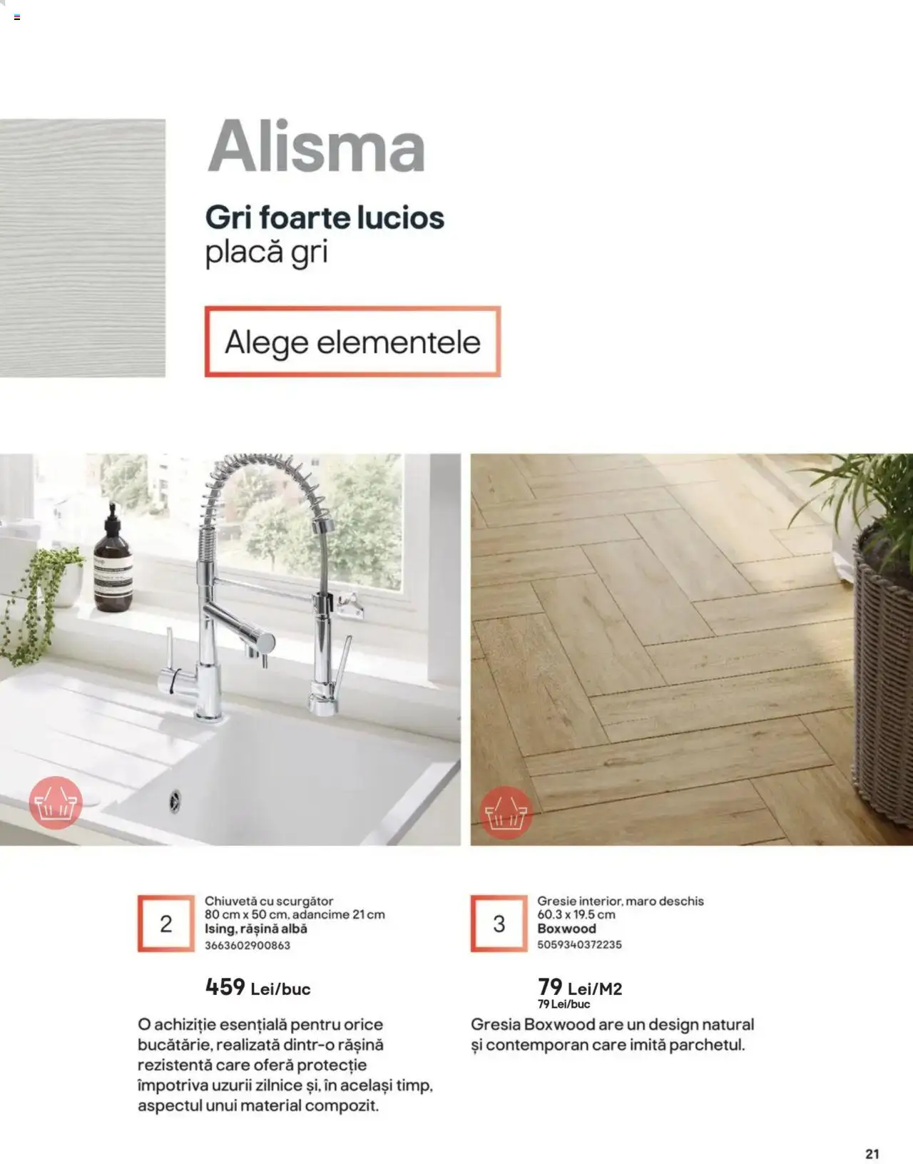 Noul catalog Brico Depot – valabil de la 15.08.2024 | Pagină: 21 | Produse: Gresie, Chiuvetă