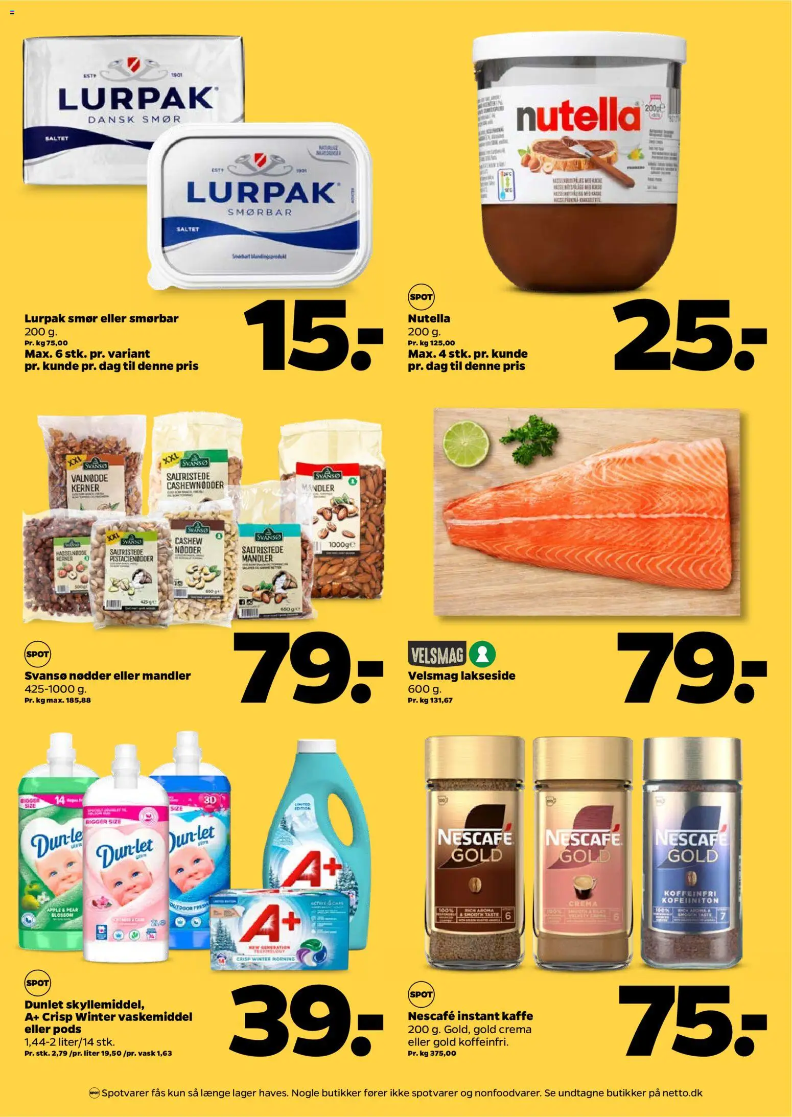 Netto tilbudsavis – gyldig fra 25.10.2025 | Side: 6 | Produkter: Nødder, Mandler, Cashewnødder, Nutella