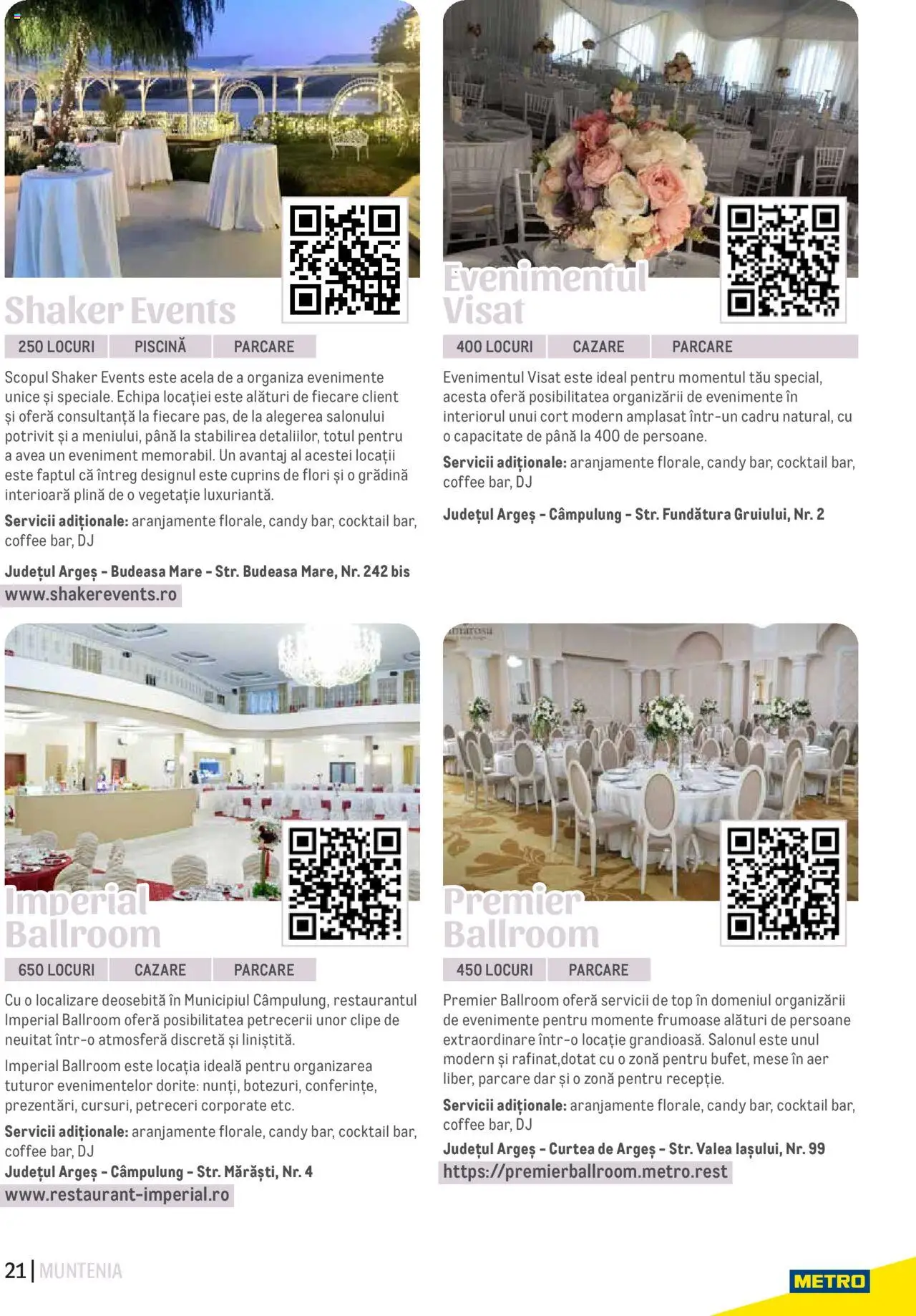 Metro catalog - Ghid Locații pentru Evenimente – valabil de la 09.05.2024 | Pagină: 21 | Produse: Top, Cort, Piscină, Cocktail