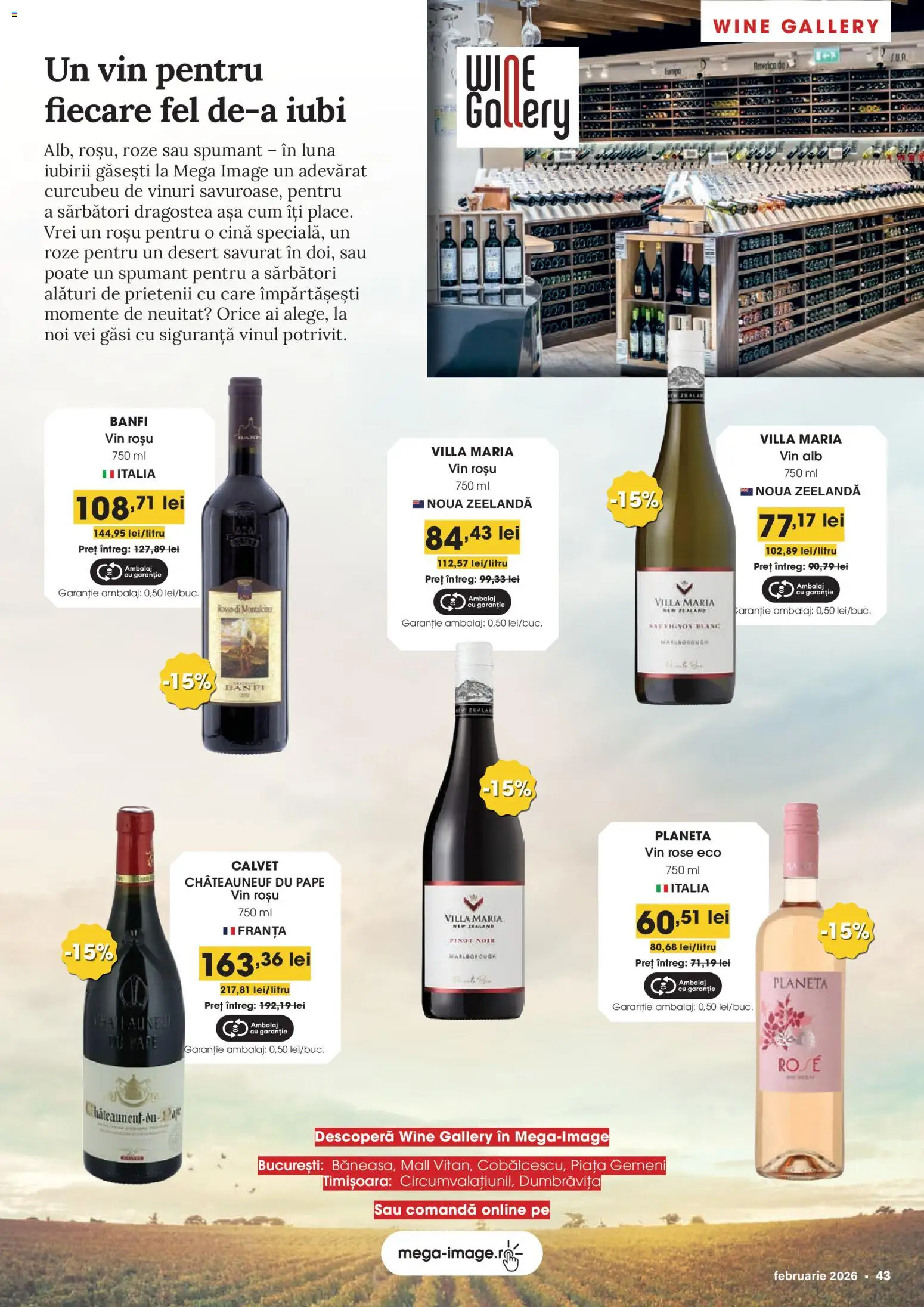 Noul catalog Mega Image – valabil de la 29.01.2026 | Pagină: 43 | Produse: Vin