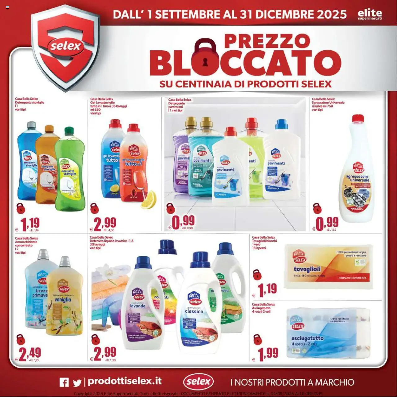 Volantino Elite Supermercati del 01.09.2025 | Pagina: 10 | Prodotti: Ammorbidente, Aceto, Asciugatutto, Lavanda