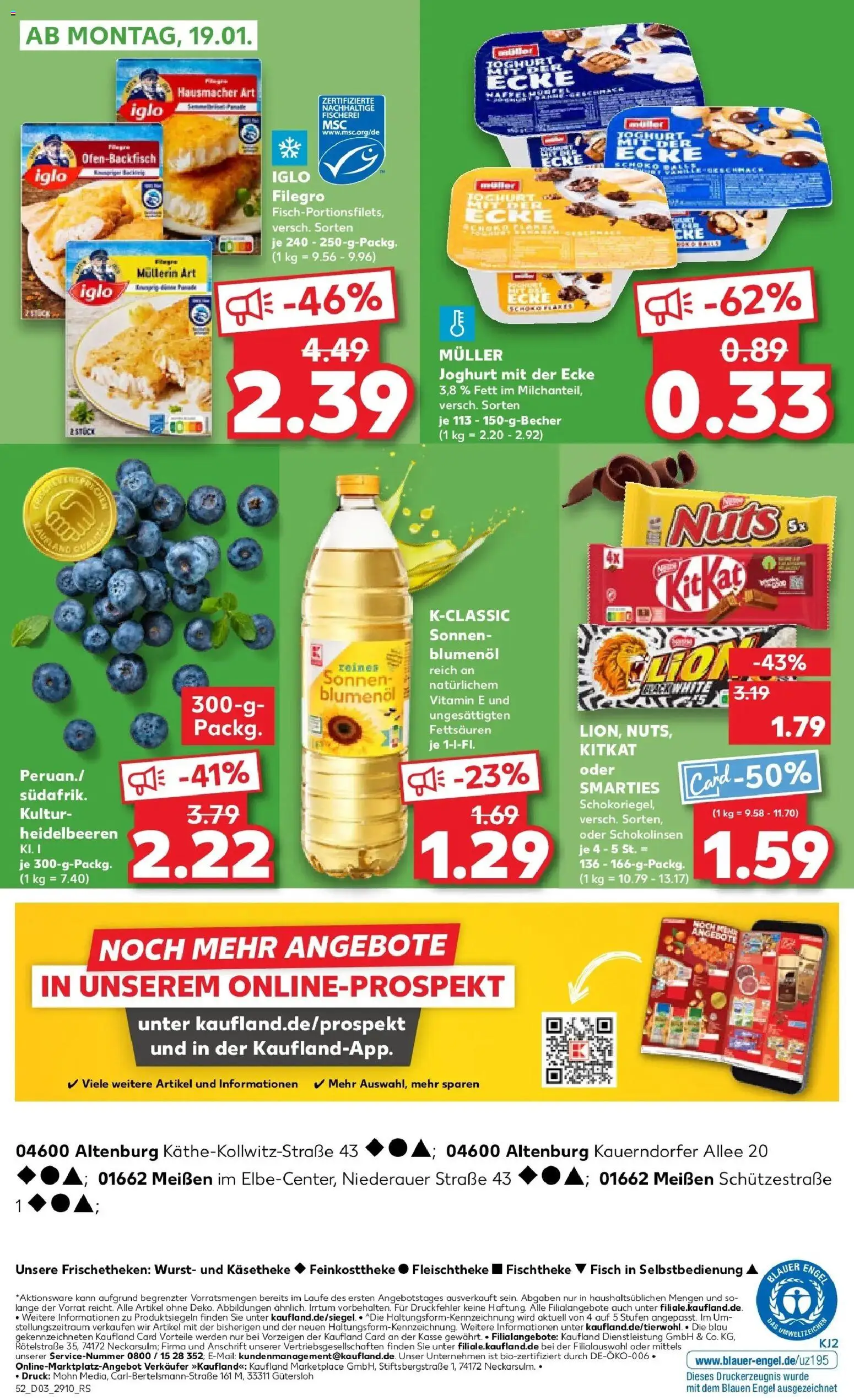 Kaufland prospekt Meißen	 – gültig ab 15.01.2026 | Seite: 52 | Produkte: Joghurt, Iglo, Smarties, Wurst