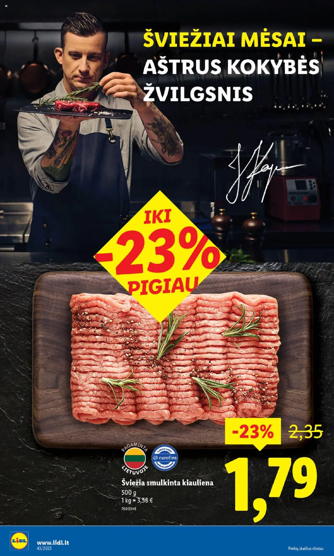 LIDL akcijos nuo 20.10.2025 | Puslapis: 10 | Prekių: Kiauliena