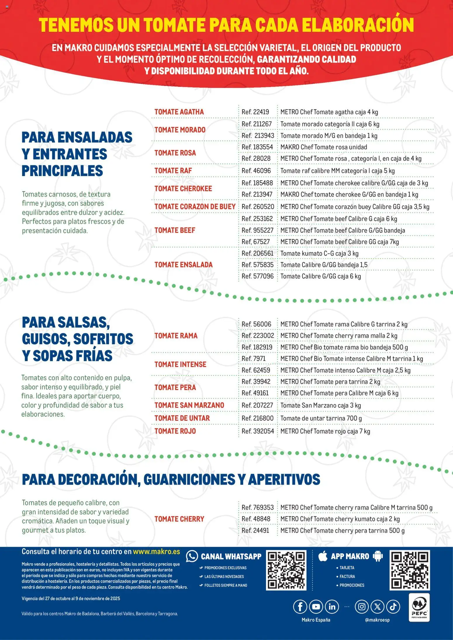 Makro - Especial Tomates Cataluña │ válido desde el 27.10.2025 | Página: 2 | Productos: Tomates, Ensalada, Bandeja, Caja