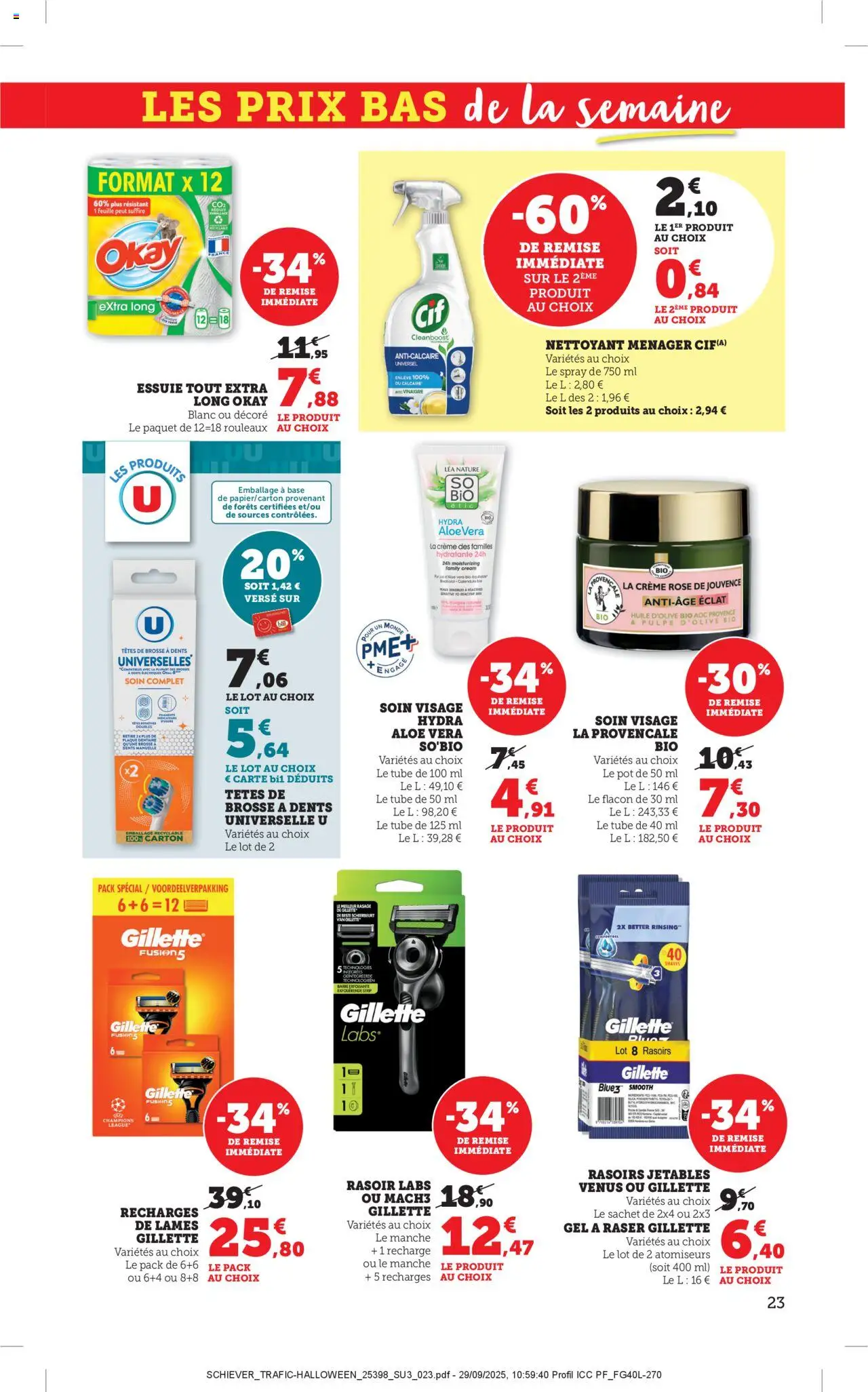 {H1} | Page: 23 | Produits: Base, Rasoir, Brosse à dents, Jus