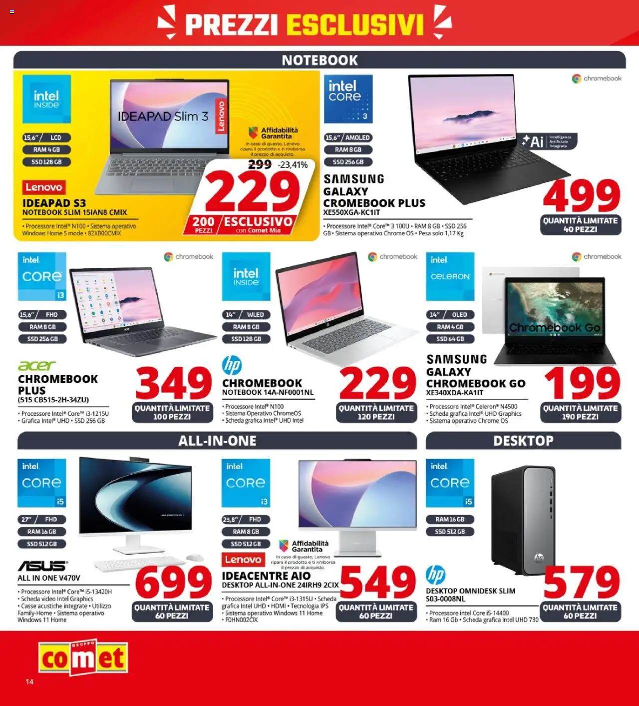 Volantino Comet del 09.10.2025 | Pagina: 14 | Prodotti: Notebook, Video, Samsung