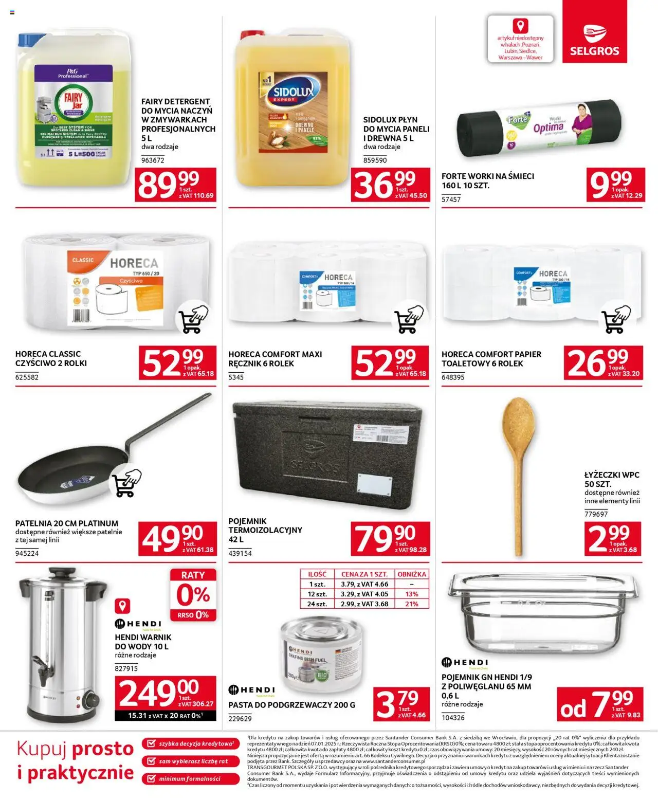 Selgros cash&carry Gazetka - Oferta dla gastronomii od 14.08.2025 | Strona: 7 | Produkty: Rolki, Patelnie, Fairy, Detergent