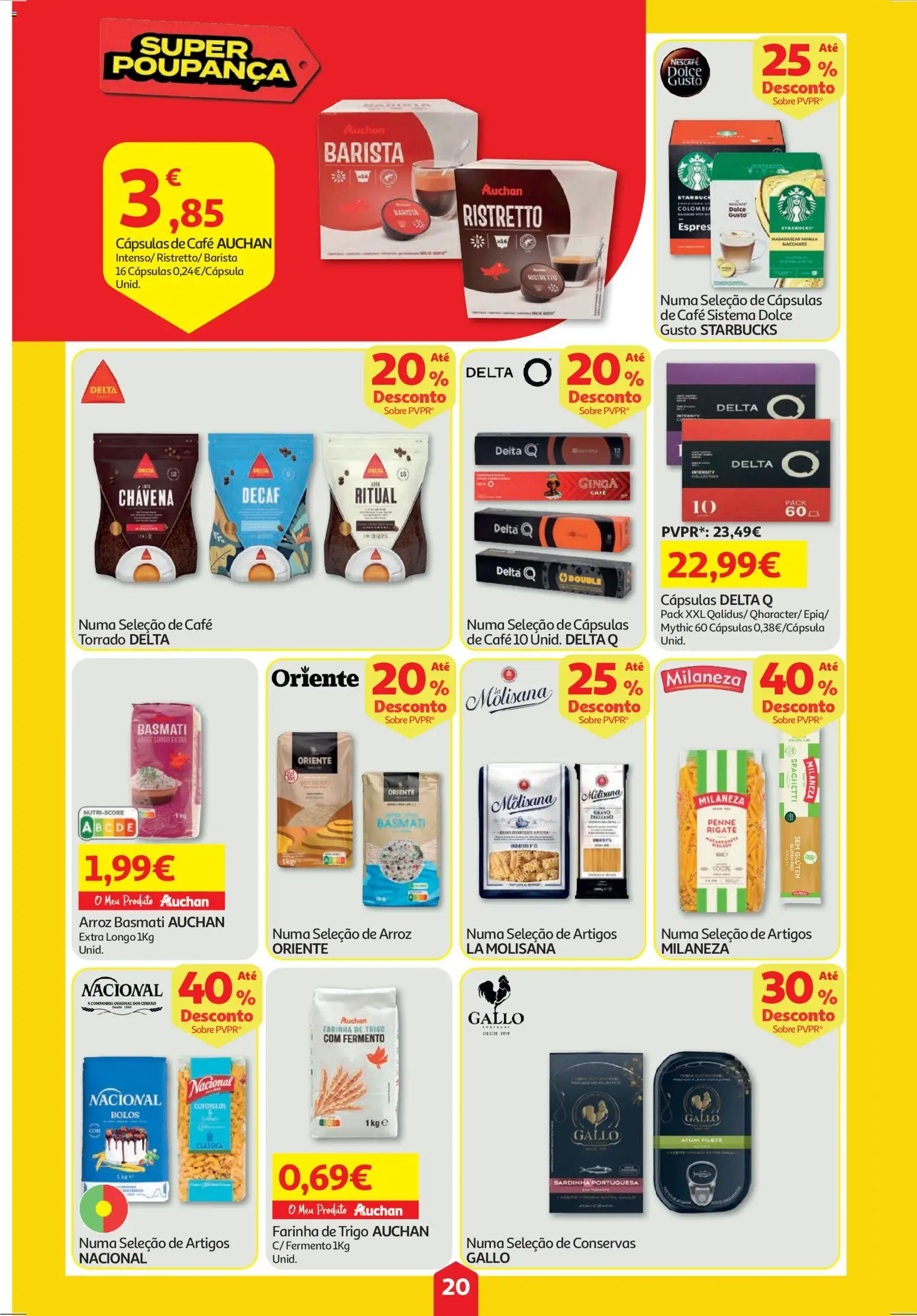 Auchan folheto │ válido de 23.10.2025 | Página: 20 | Produtos: Milaneza, Café, Dolce gusto, Cereais