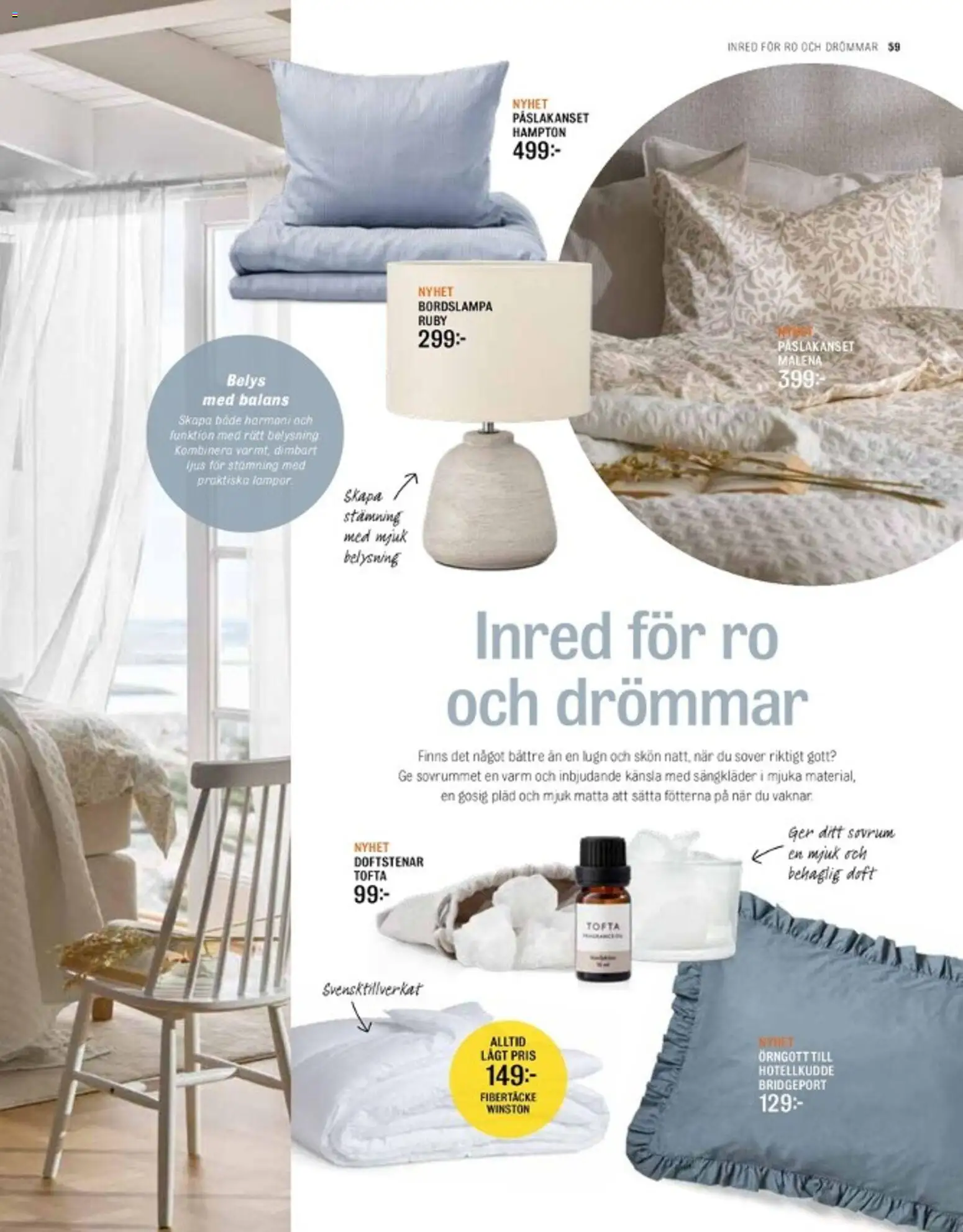 Mio reklamblad aktuell från 01.03.2026 | Sida: 59 | Produkter: Doft, Örngott, Påslakanset, Ljus