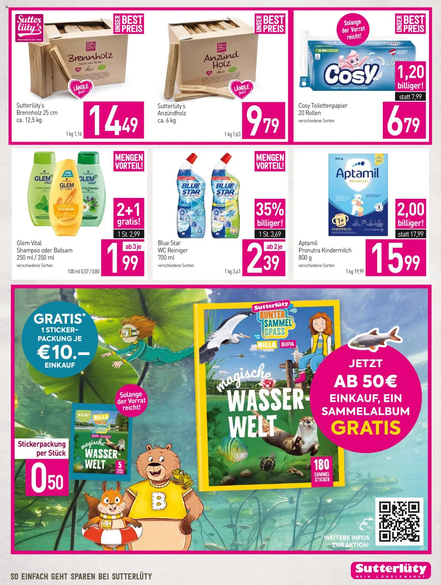 Sutterlüty Flugblatt gültig ab 22.10.2025 | Seite: 23 | Produkte: Wasser, Shampoo