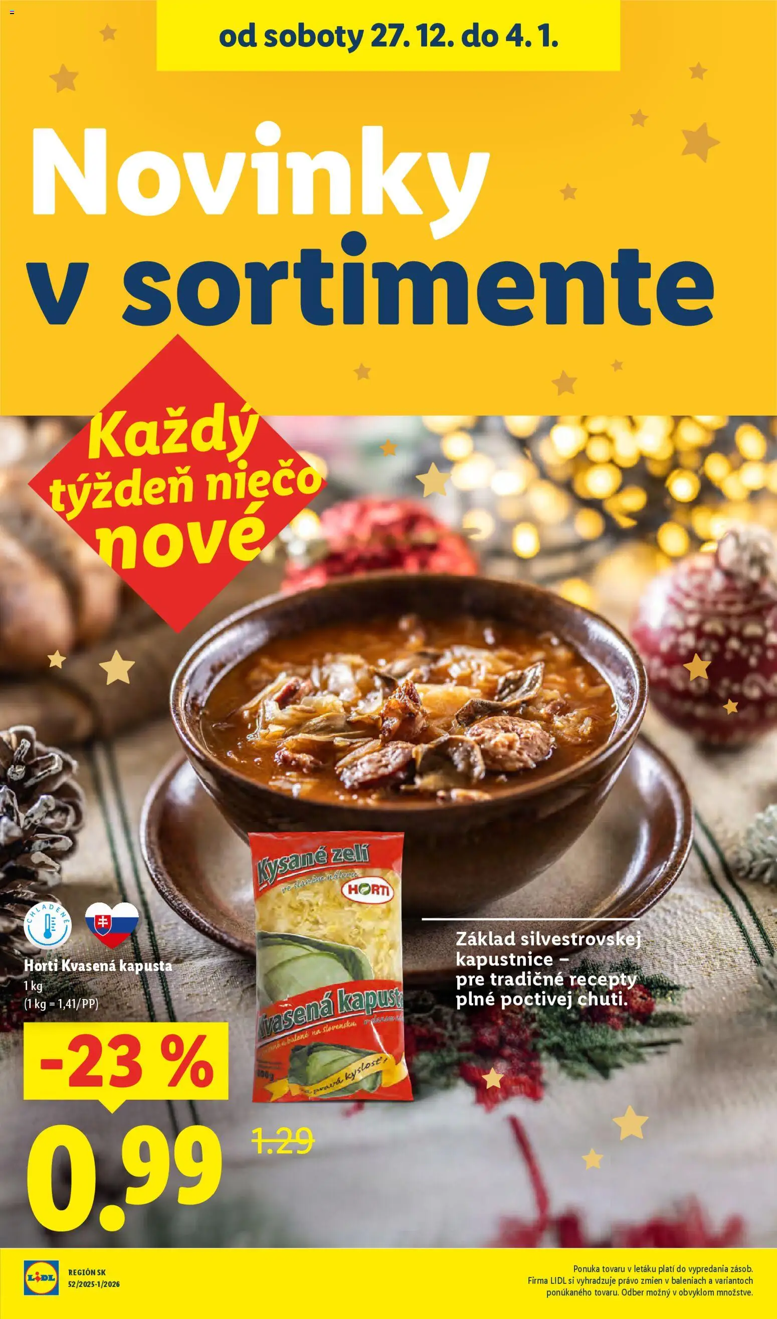 Nové Lidl akcie – leták je platný od 02.01.2026 | Strana: 42 | Produkty: Kapusta