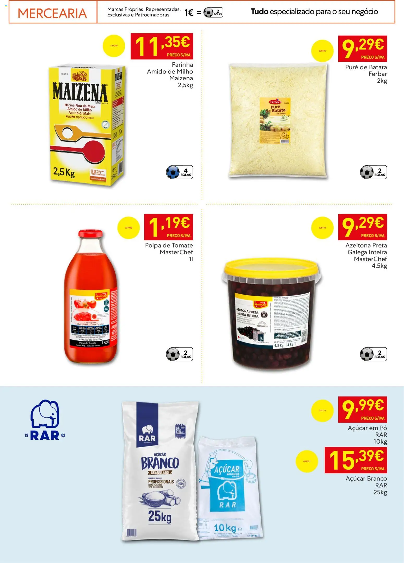 Recheio Horeca │ válido de 24.03.2026 | Página: 20 | Produtos: Batata, Pó, Tomate, Milho