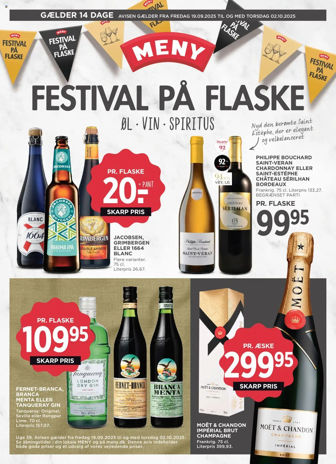 Meny tilbudsavis – gyldig fra 19.09.2025 | Side: 40 | Produkter: Vin, Øl, Gin
