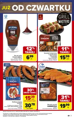 Carrefour Gazetka - Weekend promek już od czwartku od 29.05.2025 | Strona: 3 | Produkty: Boczek wieprzowy, Grill, Kiełbasa śląska, Boczek