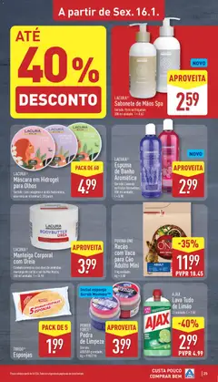 Pré-visualização Aldi folheto válido de 12.01.2026 | Página: 25 | Produtos: Purina one, Sal, Sabonete, Banho