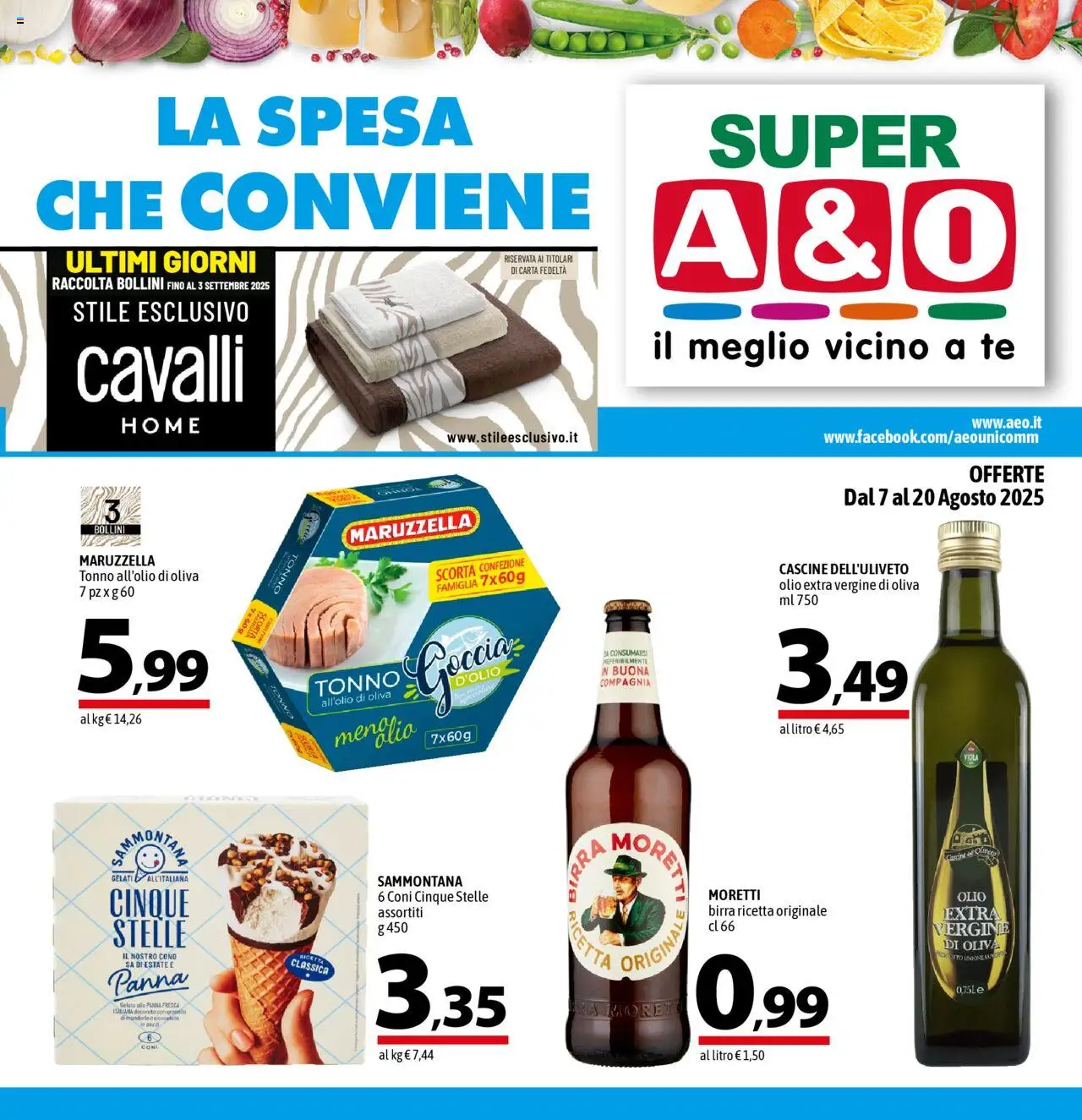 Volantino A&O del 07.08.2025 | Pagina: 1 | Prodotti: Tè, Olio, Mandorle, Olio extra vergine