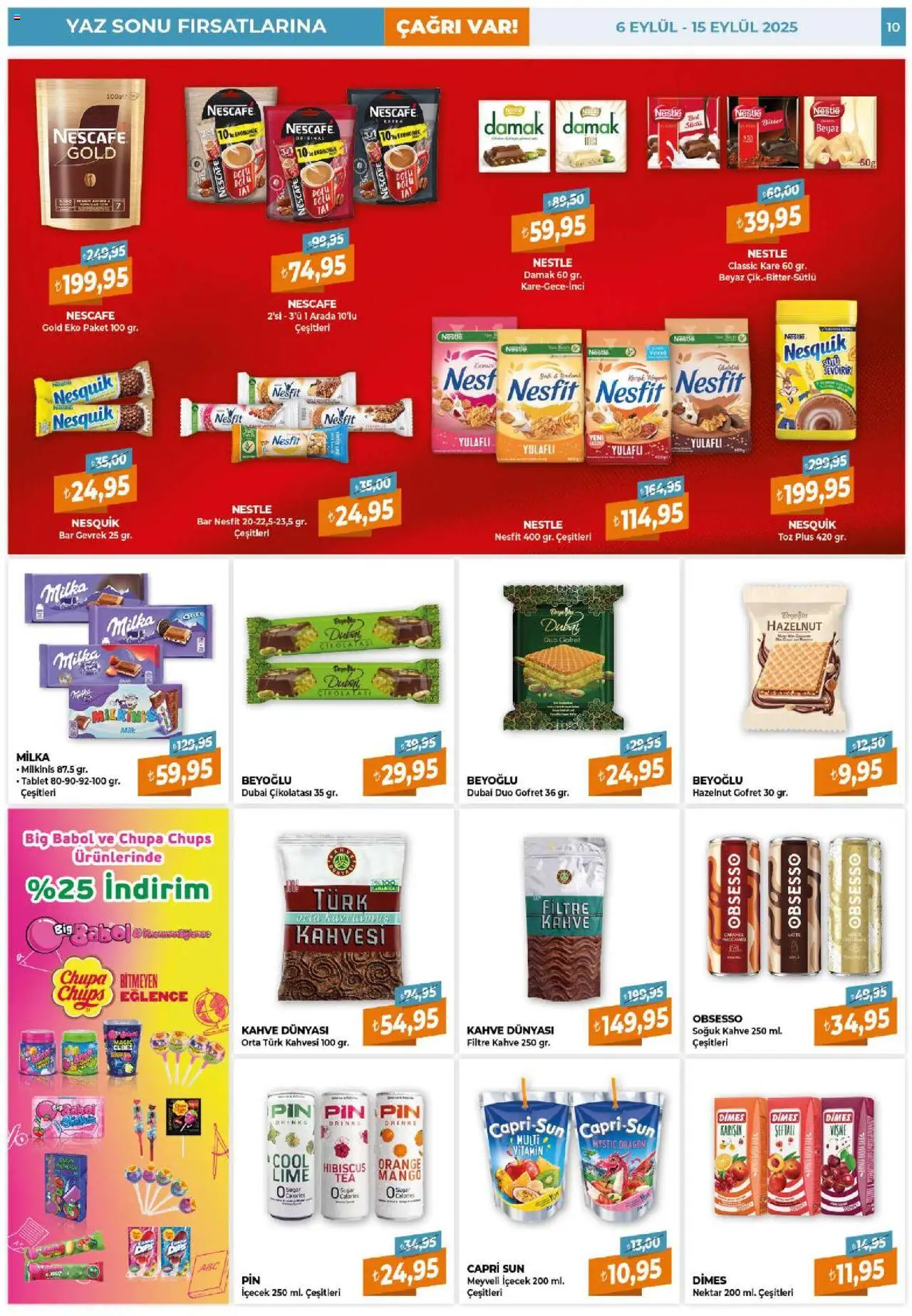 Çağrı Market Güncel Katalog - 06.09.2025 tarihinden itibaren geçerlidir | Sayfa: 10 | Ürünler: Gofret, Kahve, Vişne, Mango