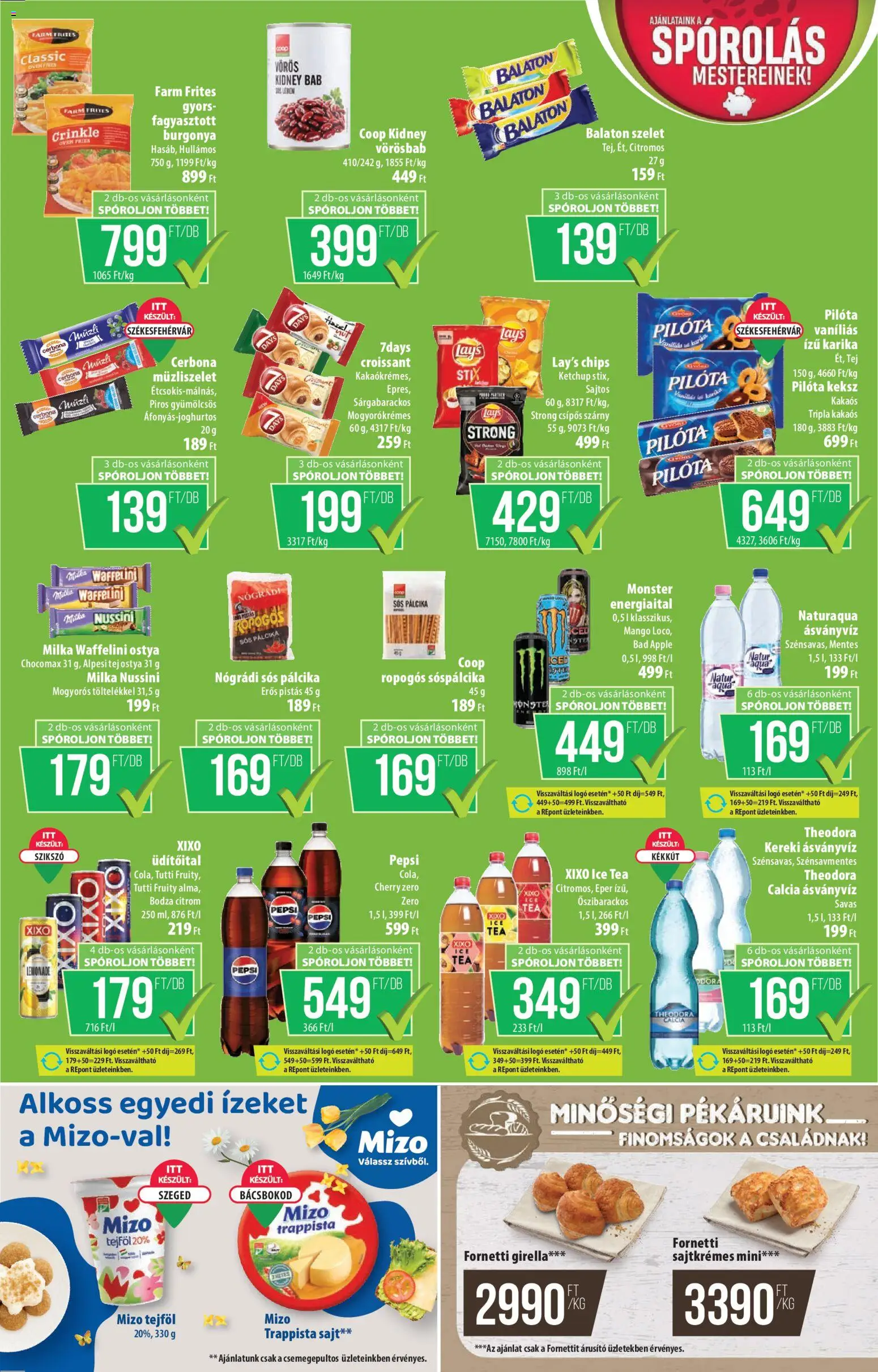 COOP akciós ujság - amely érvényes a következő dátumtól: 12.03.2026 | Oldal: 5 | Termékek: Chips, Müzli, Ice tea, Trappista sajt