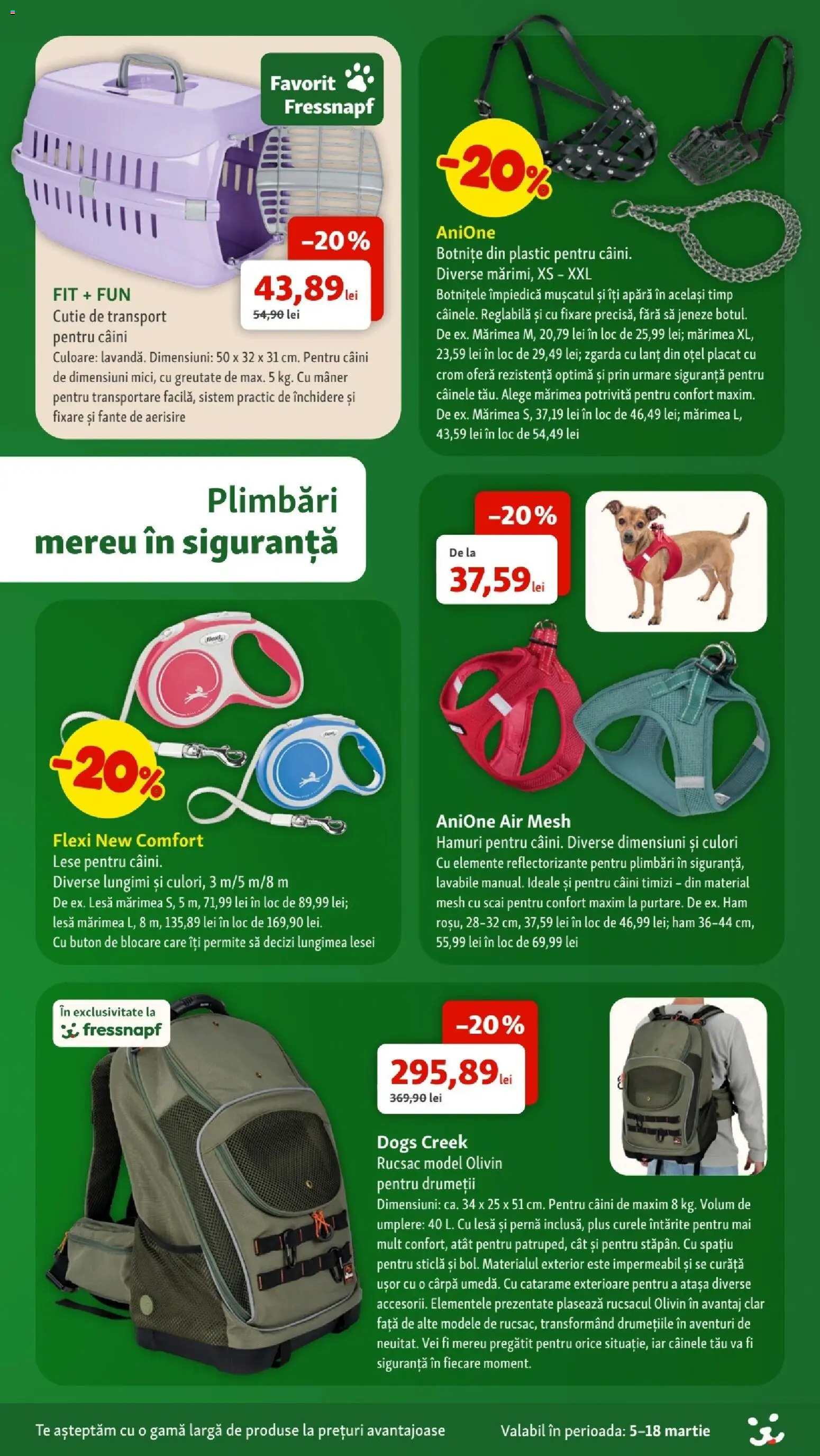 Noul catalog Fressnapf – valabil de la 05.03.2026 | Pagină: 10 | Produse: Pernă, Mâner, Cutie, Rucsac