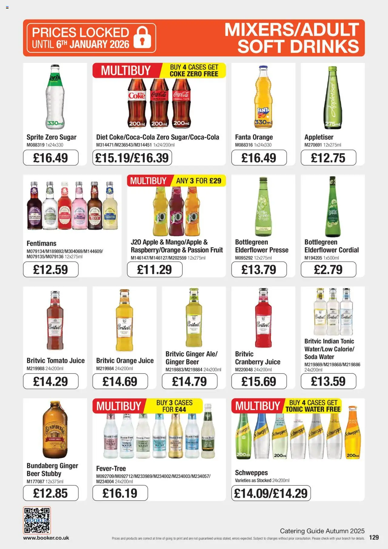 {H1} | Page: 129 | Products: Brandy, Soda, Tonic water, Lemon