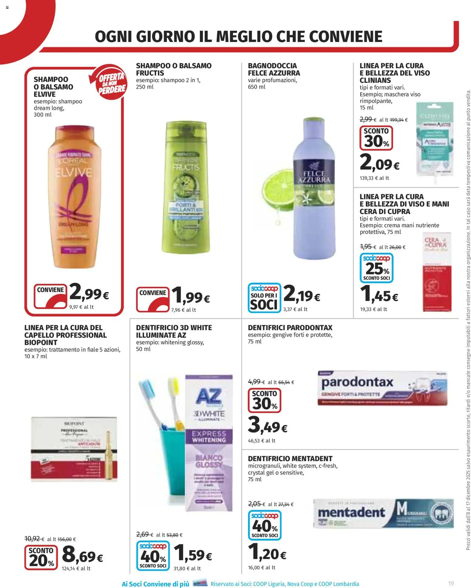 Volantino COOP del 08.12.2025 | Pagina: 19 | Prodotti: Balsamo, Crema, Maschera, Data
