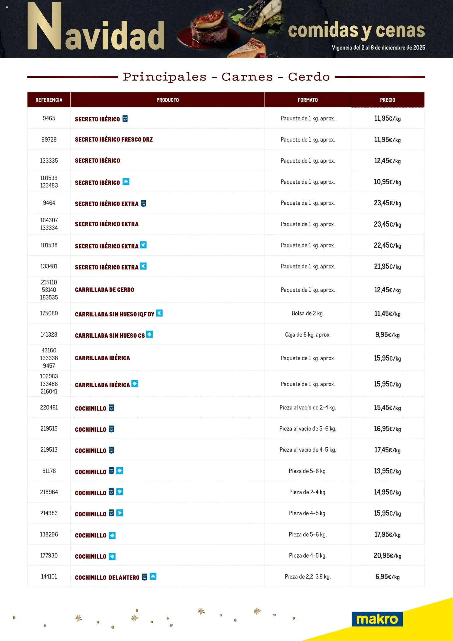 Makro - Menú Navidad Canarias │ válido desde el 02.12.2025 | Página: 3 | Productos: Cerdo, Bolsa, Caja
